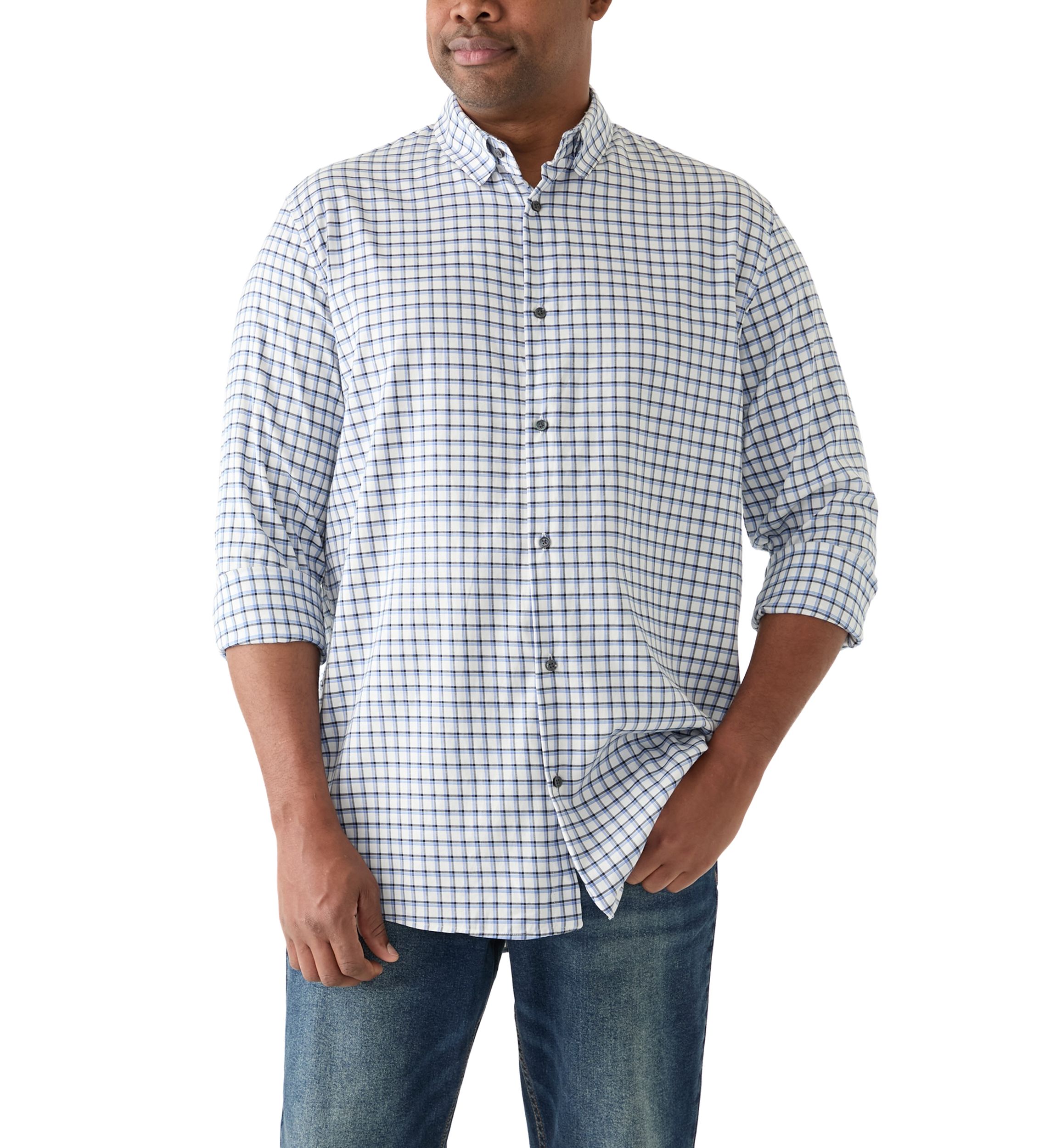 Big & Tall Long Sleeve Plaid Shirt