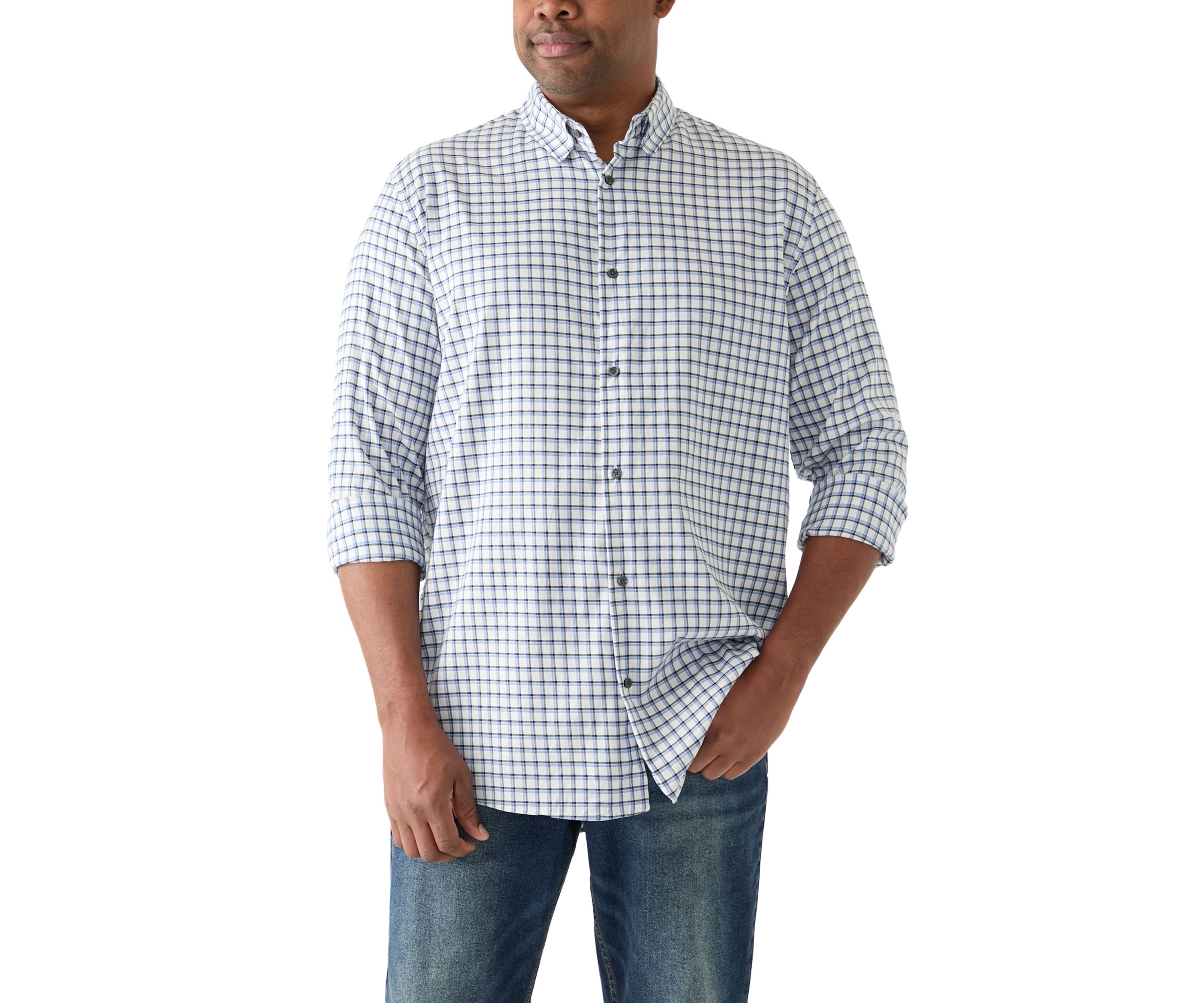 Big & Tall Long Sleeve Plaid Shirt