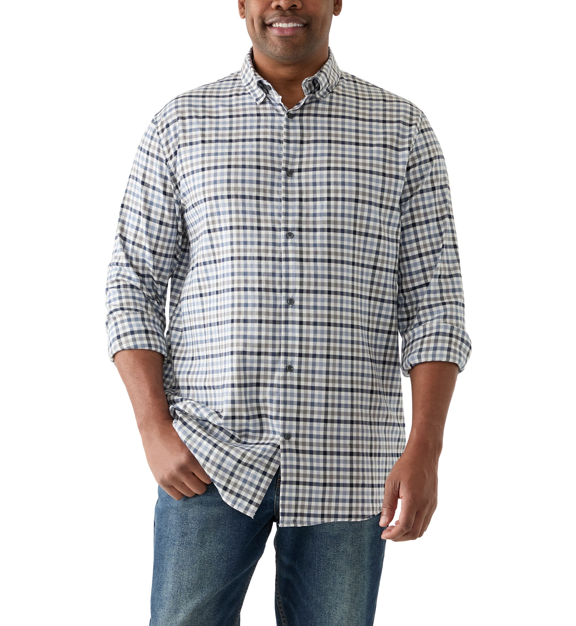 Big & Tall Long Sleeve Plaid Shirt 
