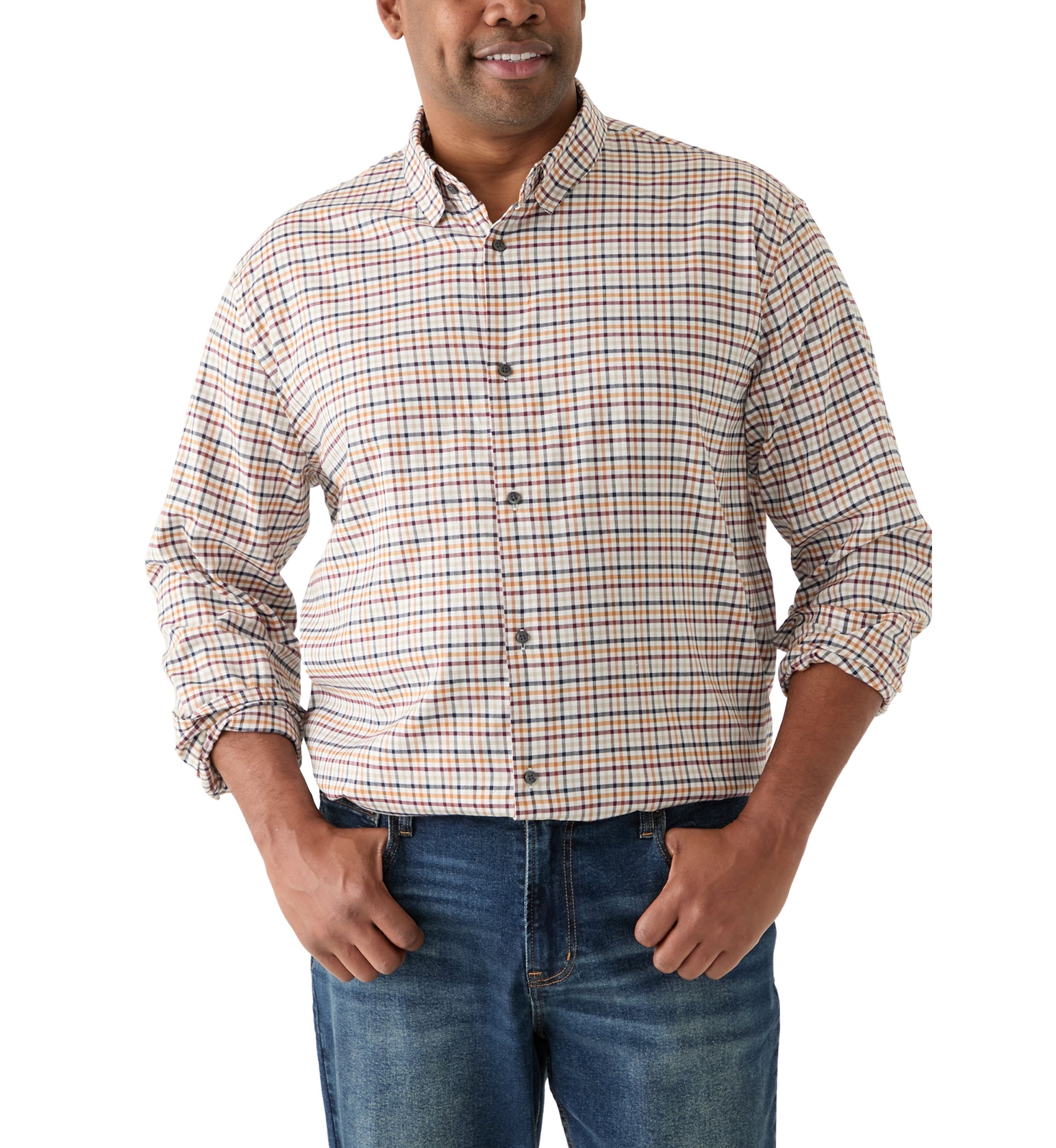 Big & Tall Long Sleeve Plaid Shirt 