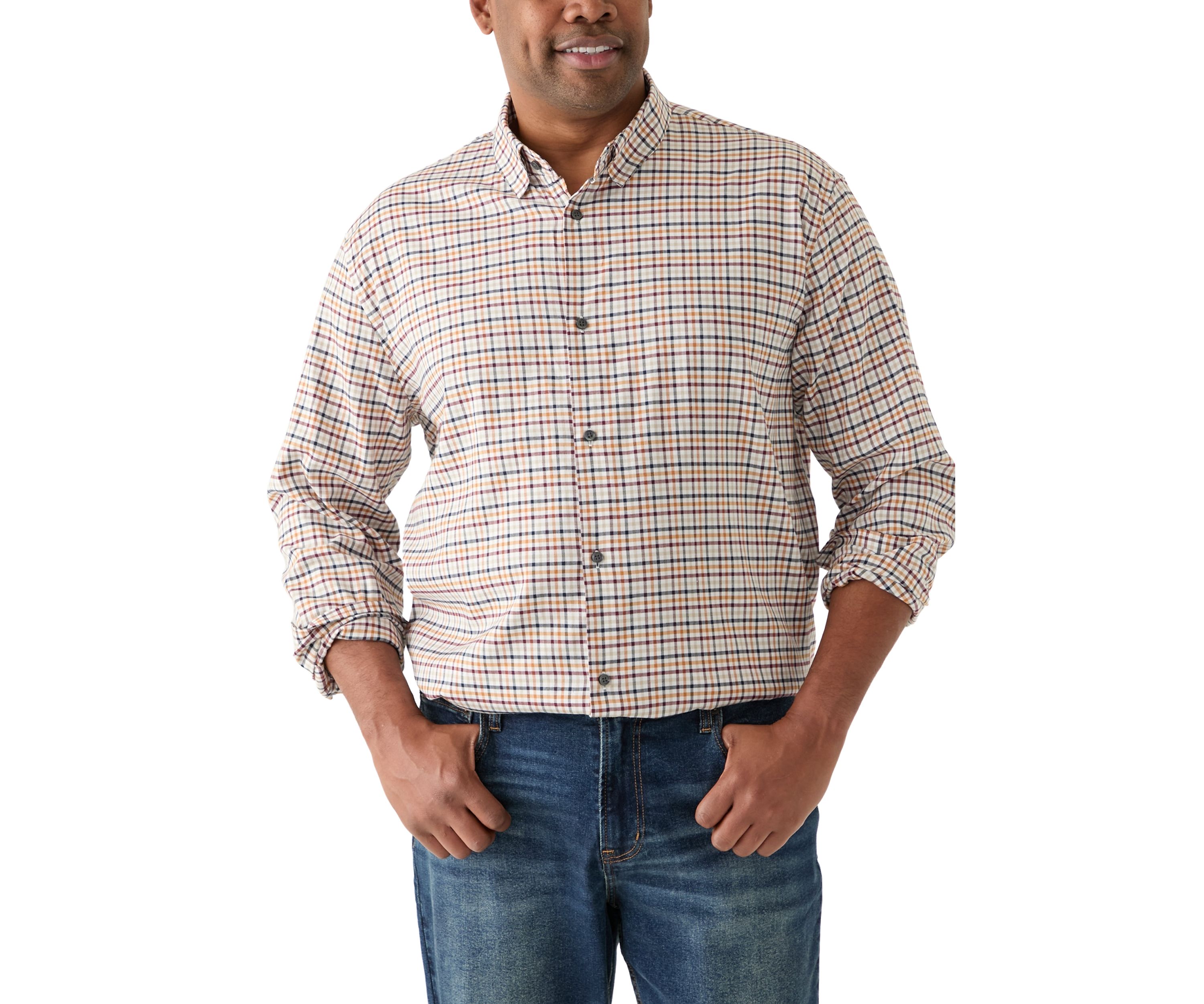 Big & Tall Long Sleeve Plaid Shirt 