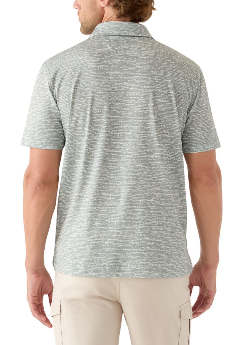 Mens Short Sleeve All-Over Printed Polo Shirt