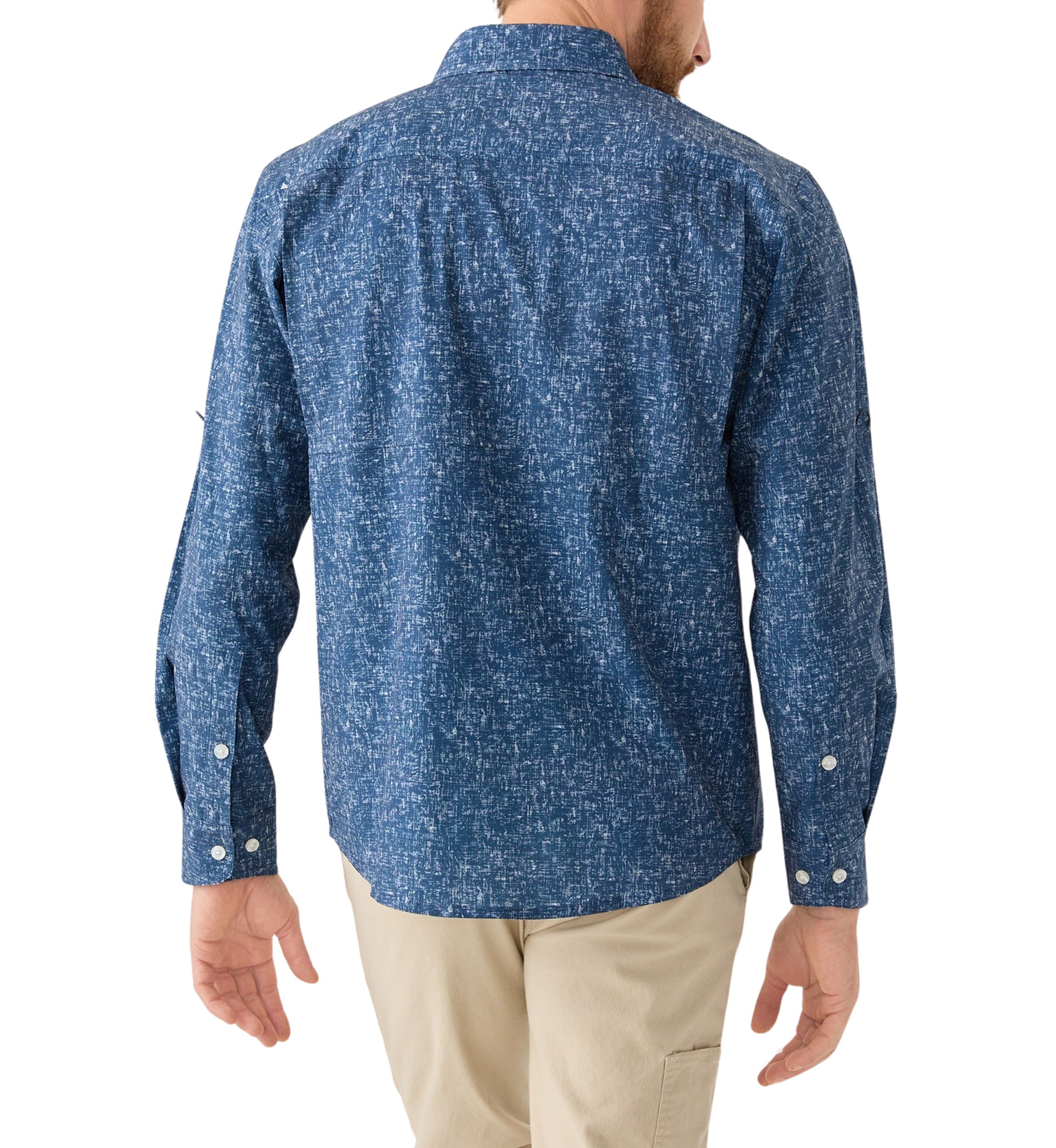Long Sleeve Textured Woven Button Down Shirt 