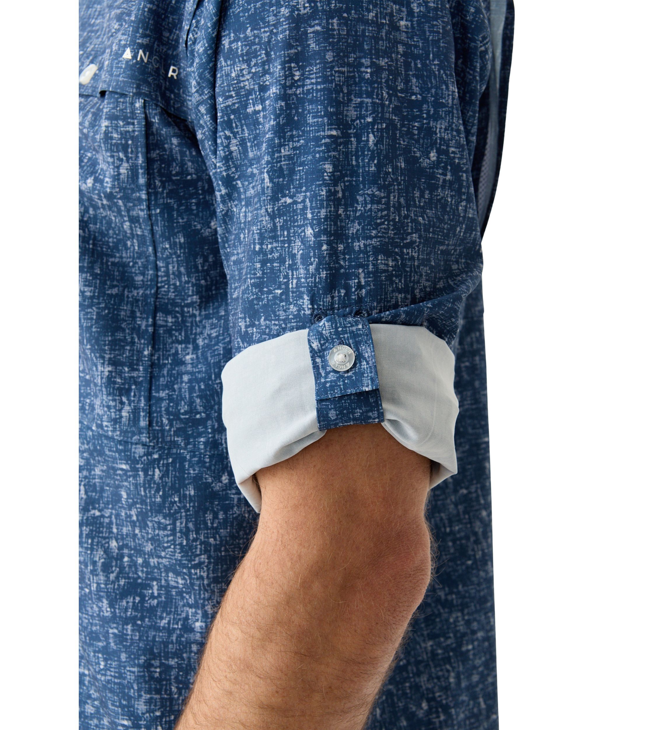 Long Sleeve Textured Woven Button Down Shirt 