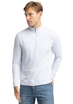 Southern Tide Men's Heather Quarter Zip Pullover, Black, 2XL