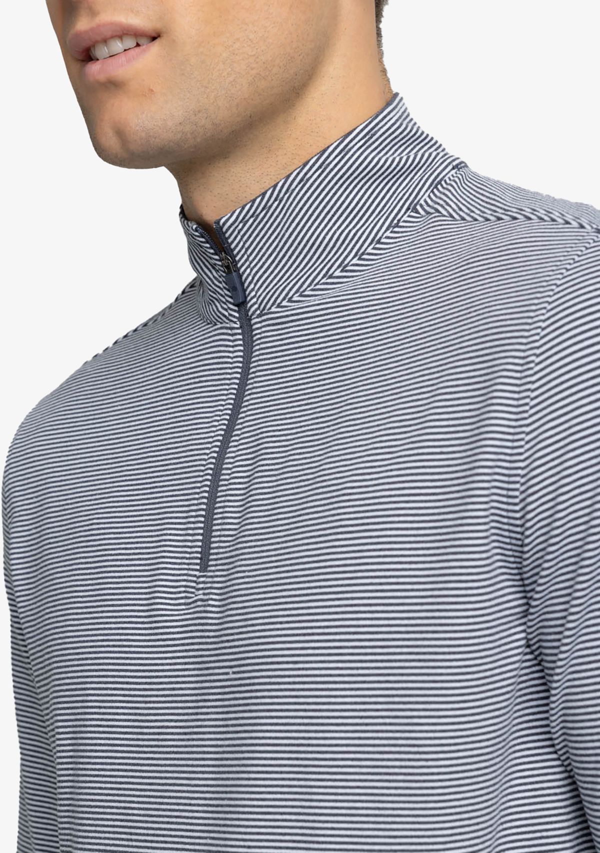   Mens Heather Quarter Zip Pullover 