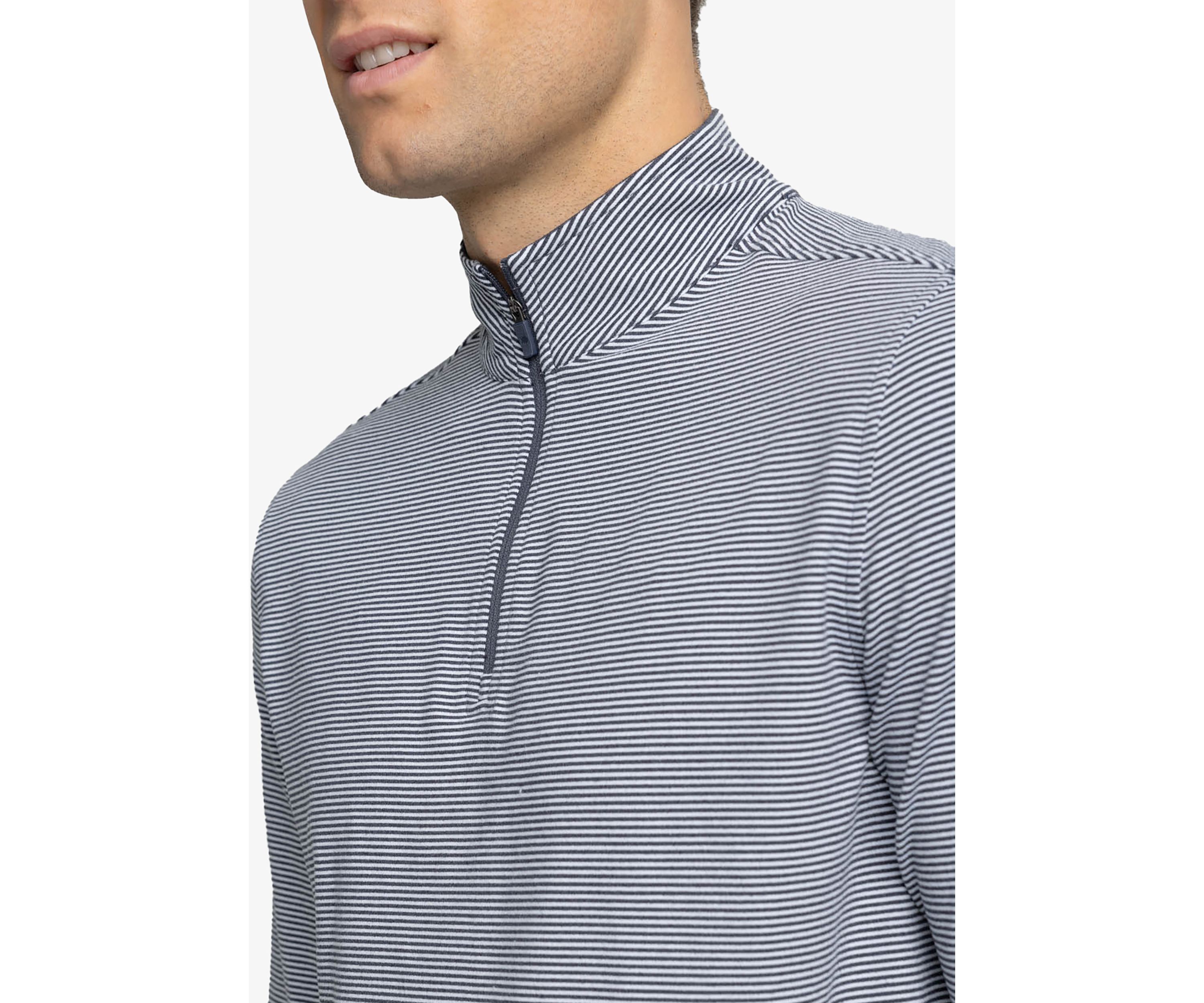   Mens Heather Quarter Zip Pullover 