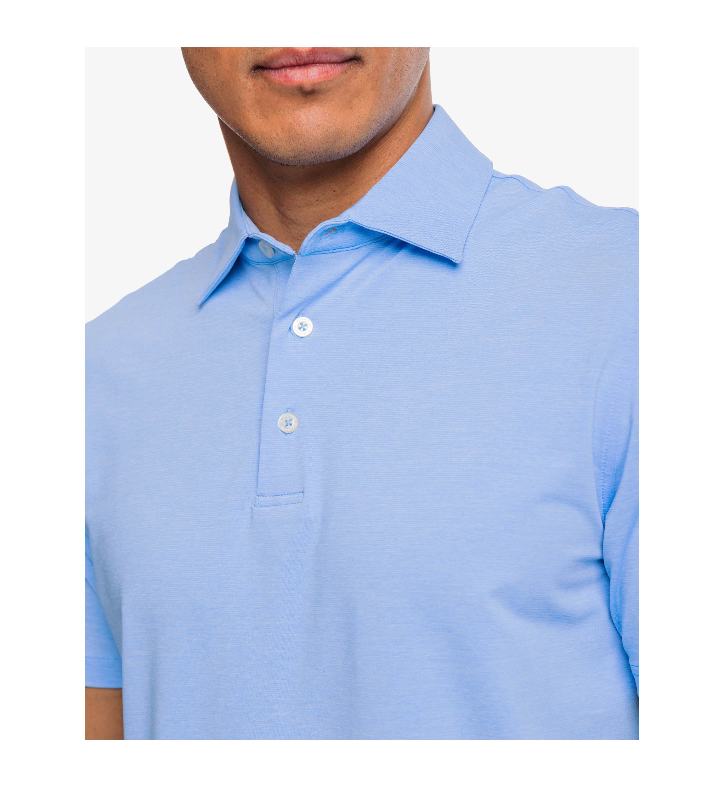 Mens Breeze Heather Performance Polo Shirt