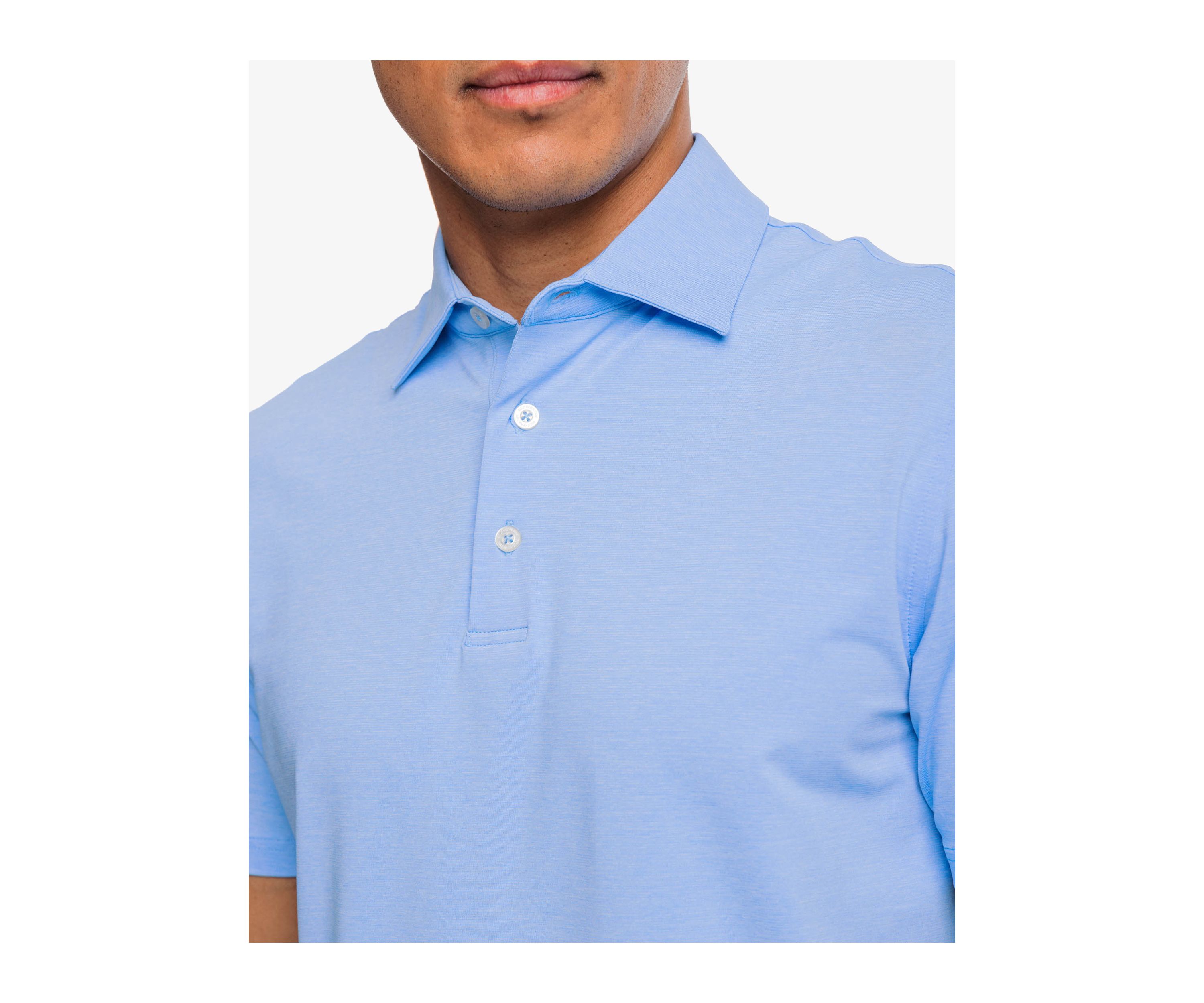 Mens Breeze Heather Performance Polo Shirt