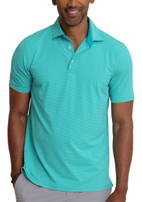 Southern Tide Men's Breeze Meadowbrook Stripe Polo Shirt, Green, 2XL