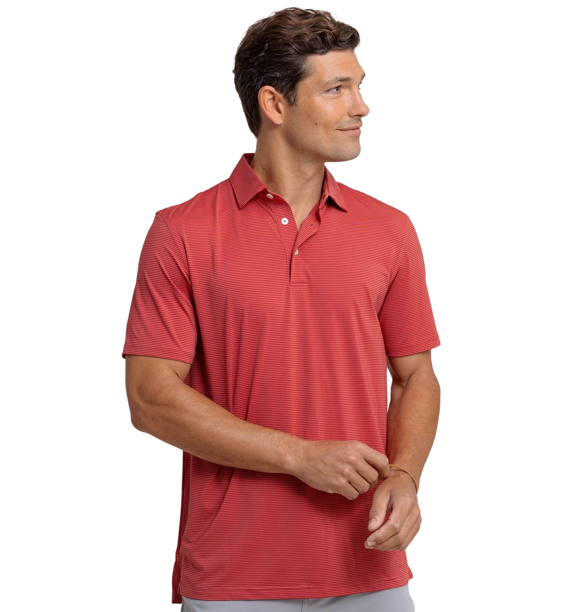 Mens Breeze Meadowbrook Stripe Polo Shirt
