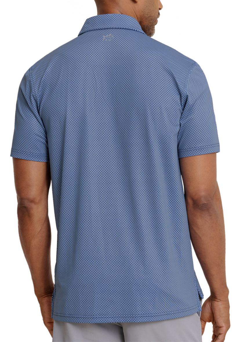 Mens Driver Coastal Geo Print Polo Shirt