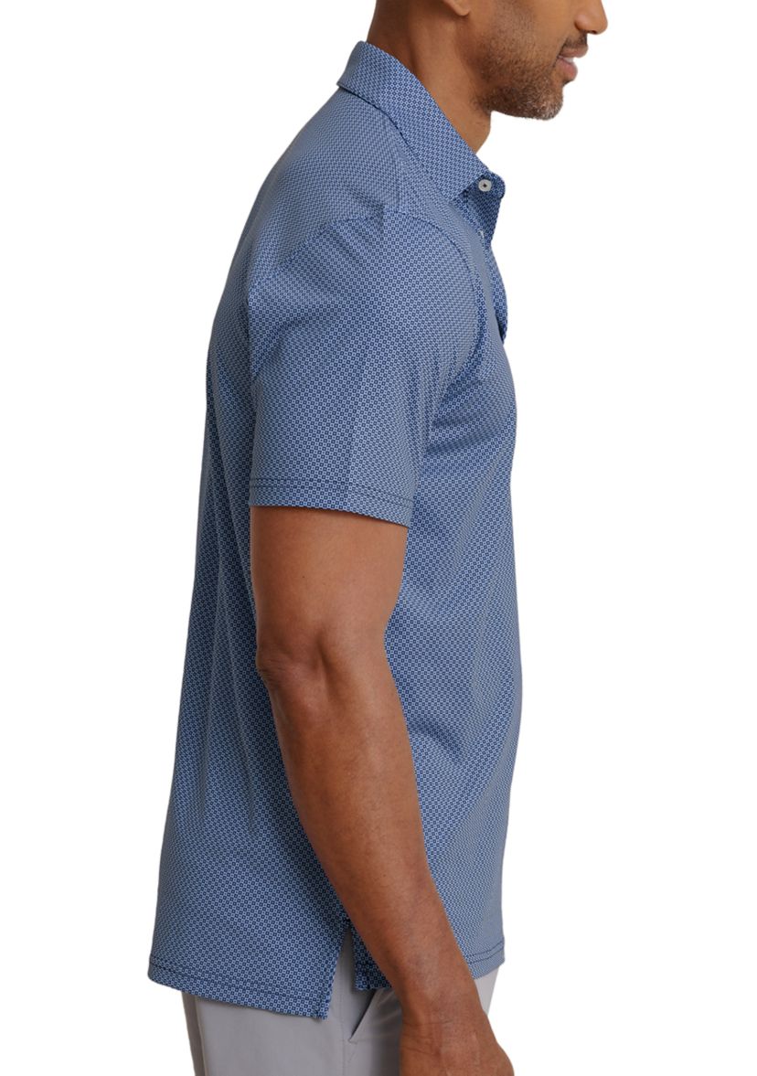 Mens Driver Coastal Geo Print Polo Shirt