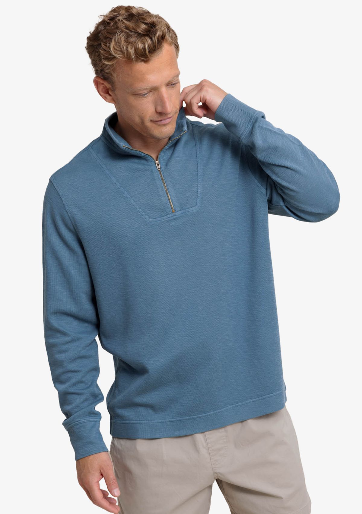 Mens Bay Berry Quarter Zip Pullover