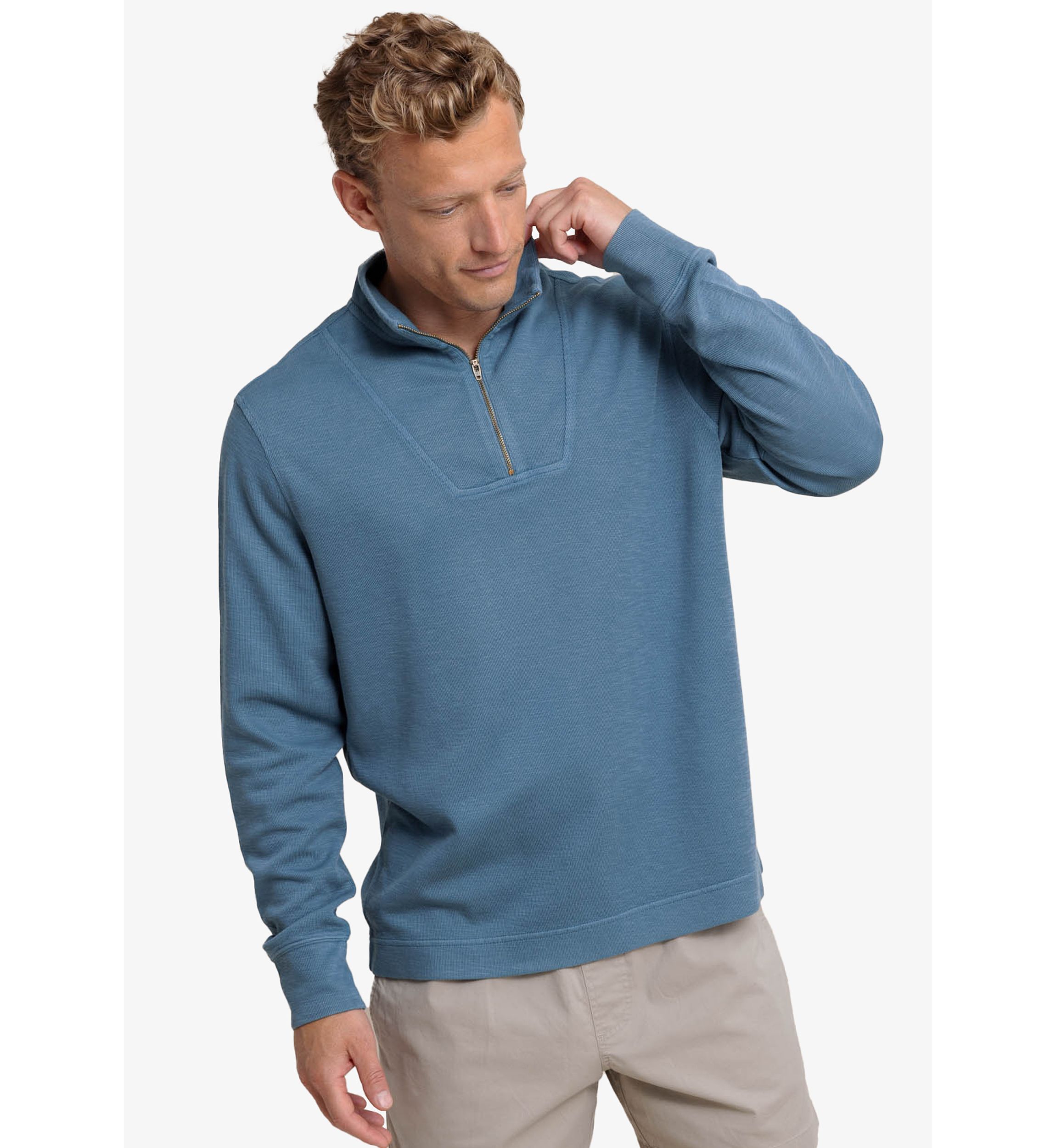 Mens Bay Berry Quarter Zip Pullover