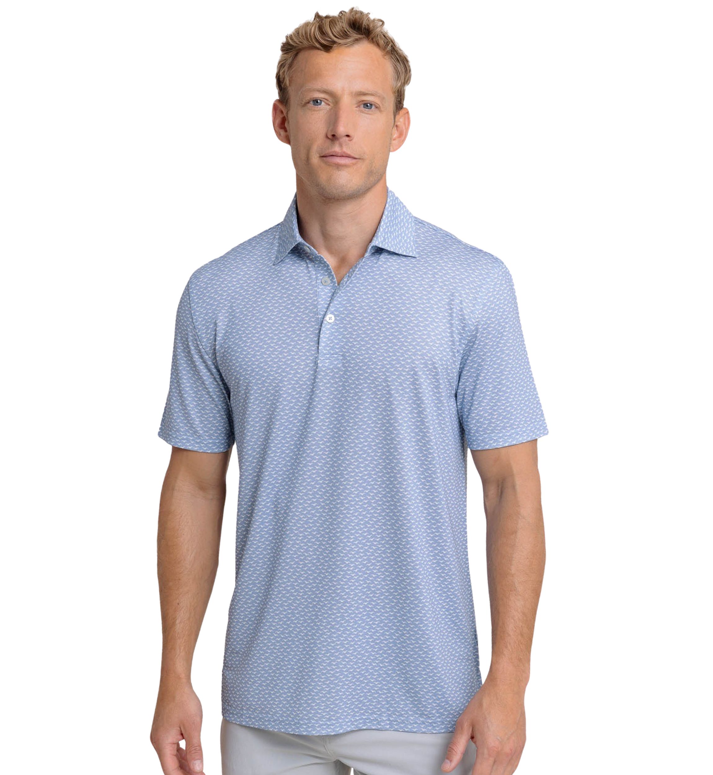 Mens Driver Fall Flock Printed Polo Shirt