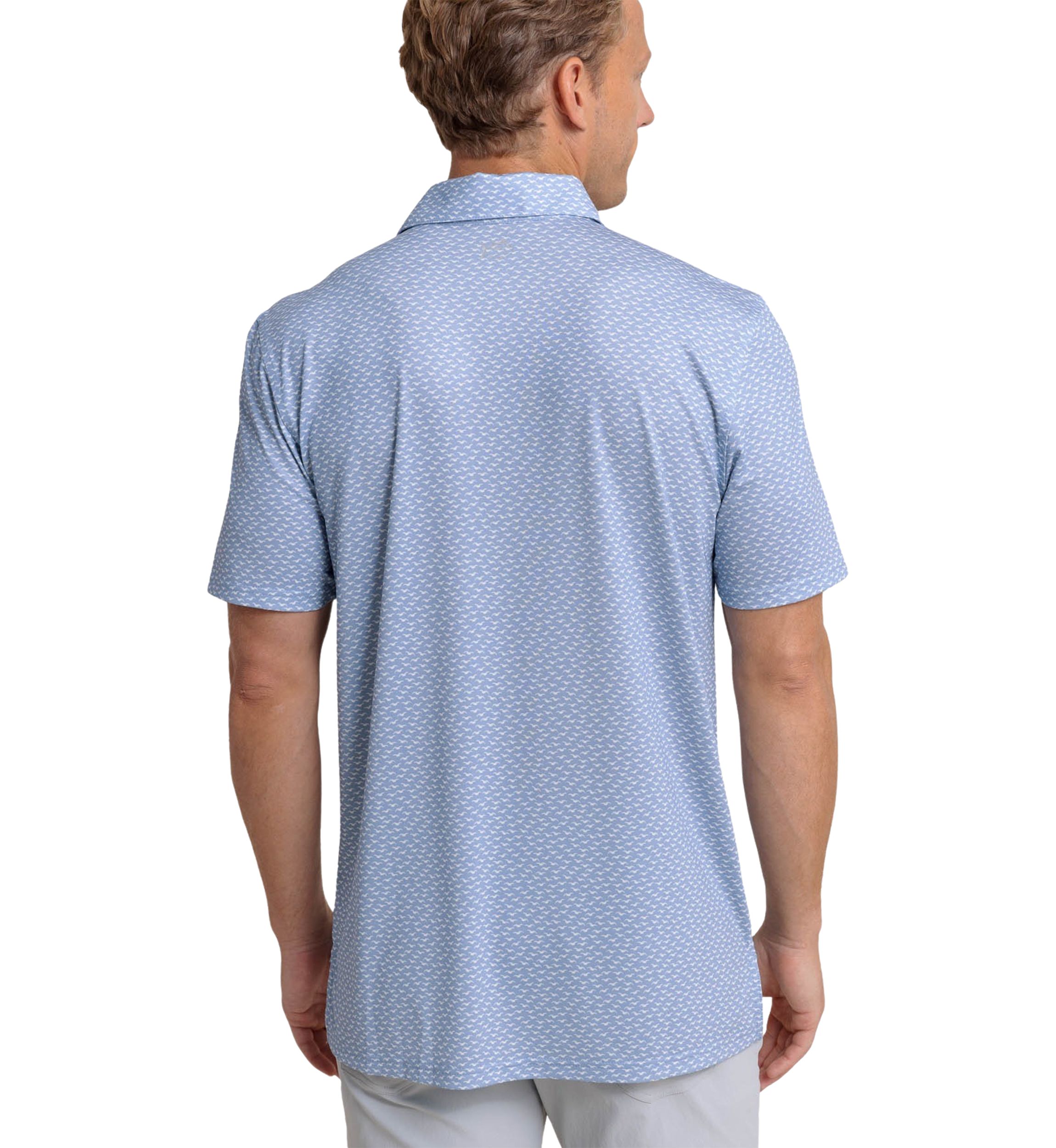Mens Driver Fall Flock Printed Polo Shirt