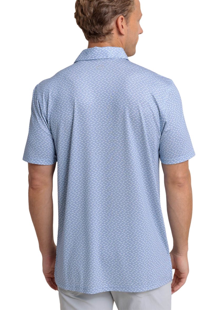 Mens Driver Fall Flock Printed Polo Shirt