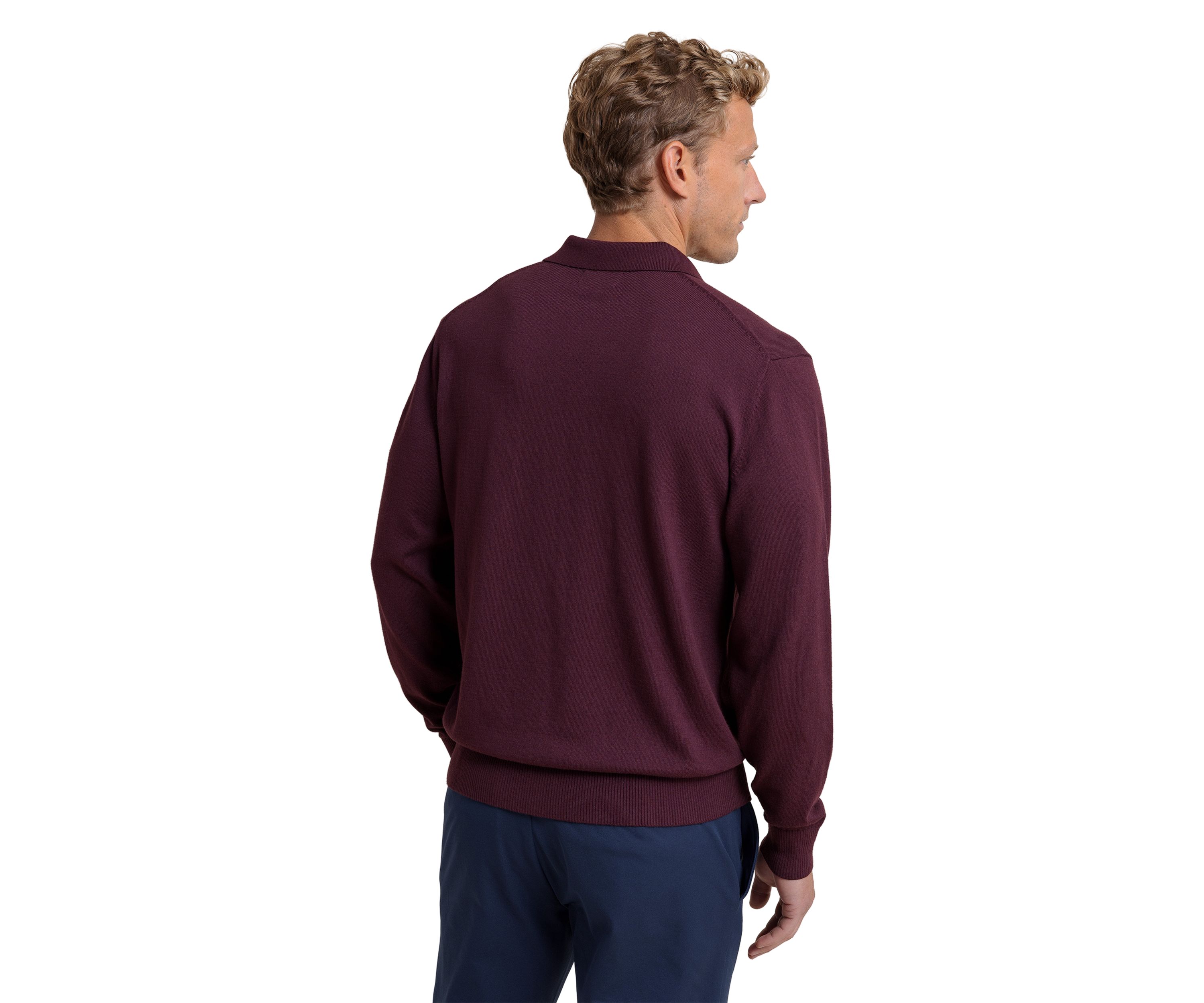 Mens Woodville Jade Polo Sweater