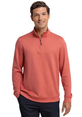 Southern Tide Men's Schooner Quarter Zip Pullover, Red, Small