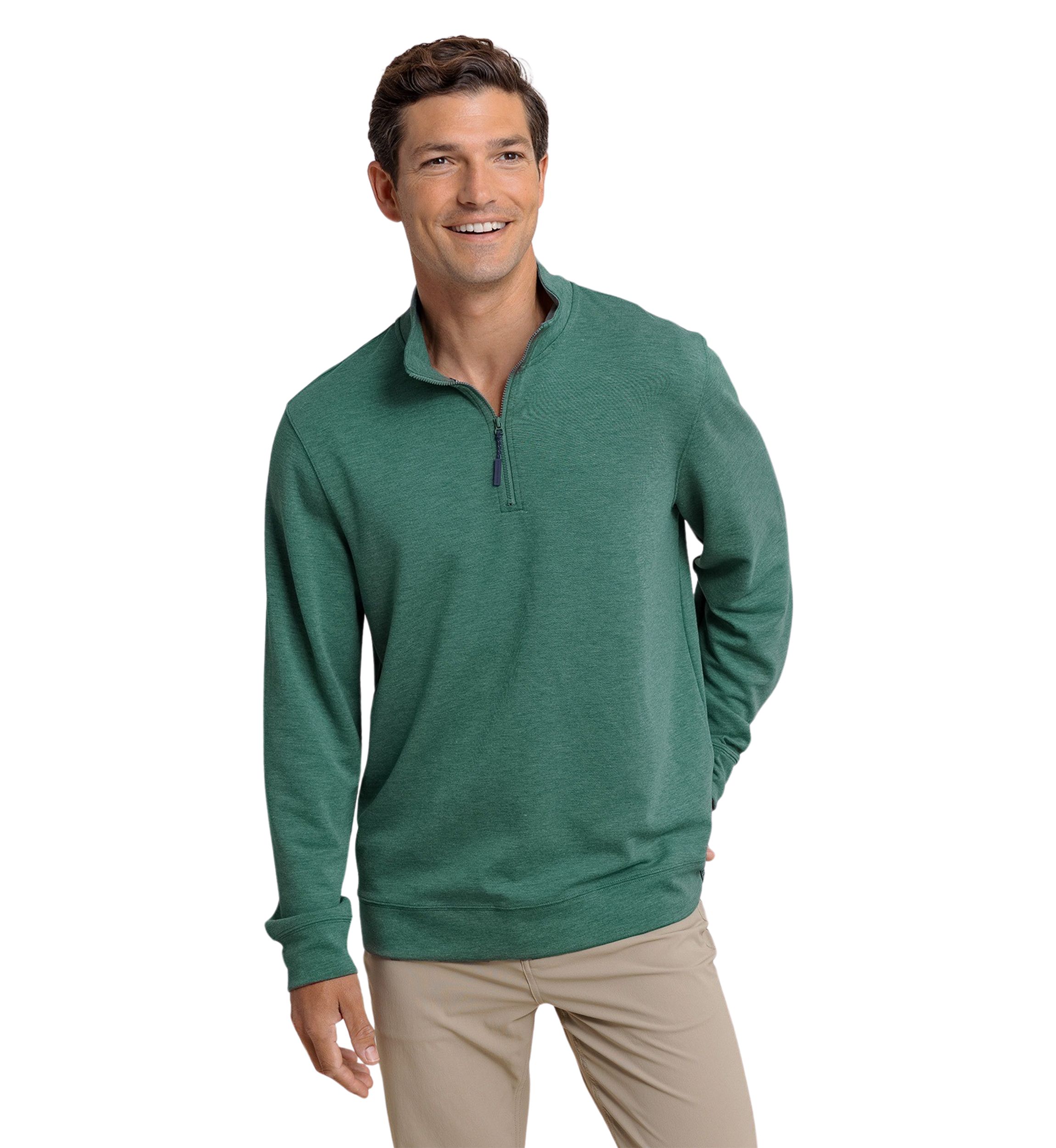 Mens Heather Interlock Pullover