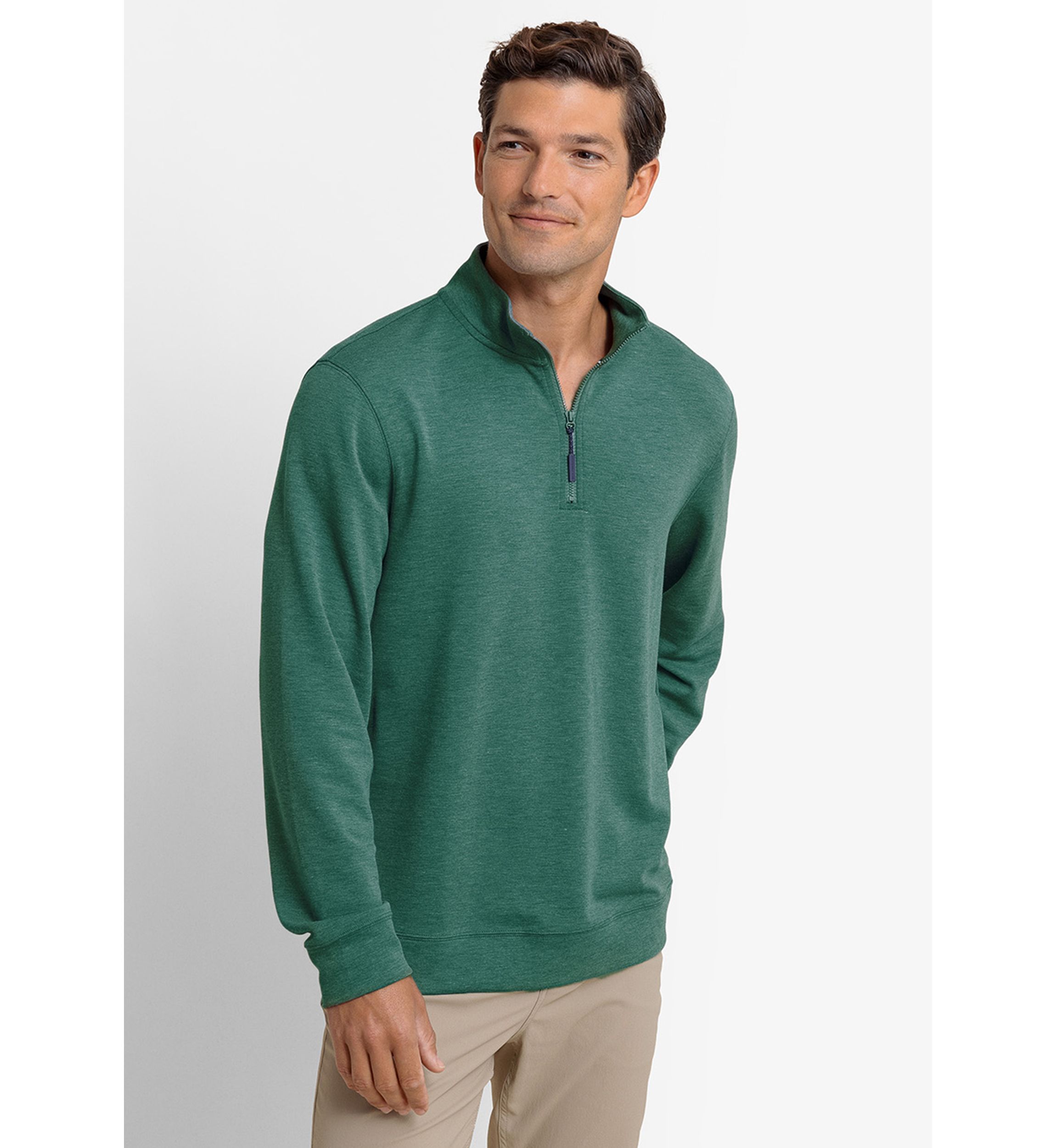 Mens Heather Interlock Pullover