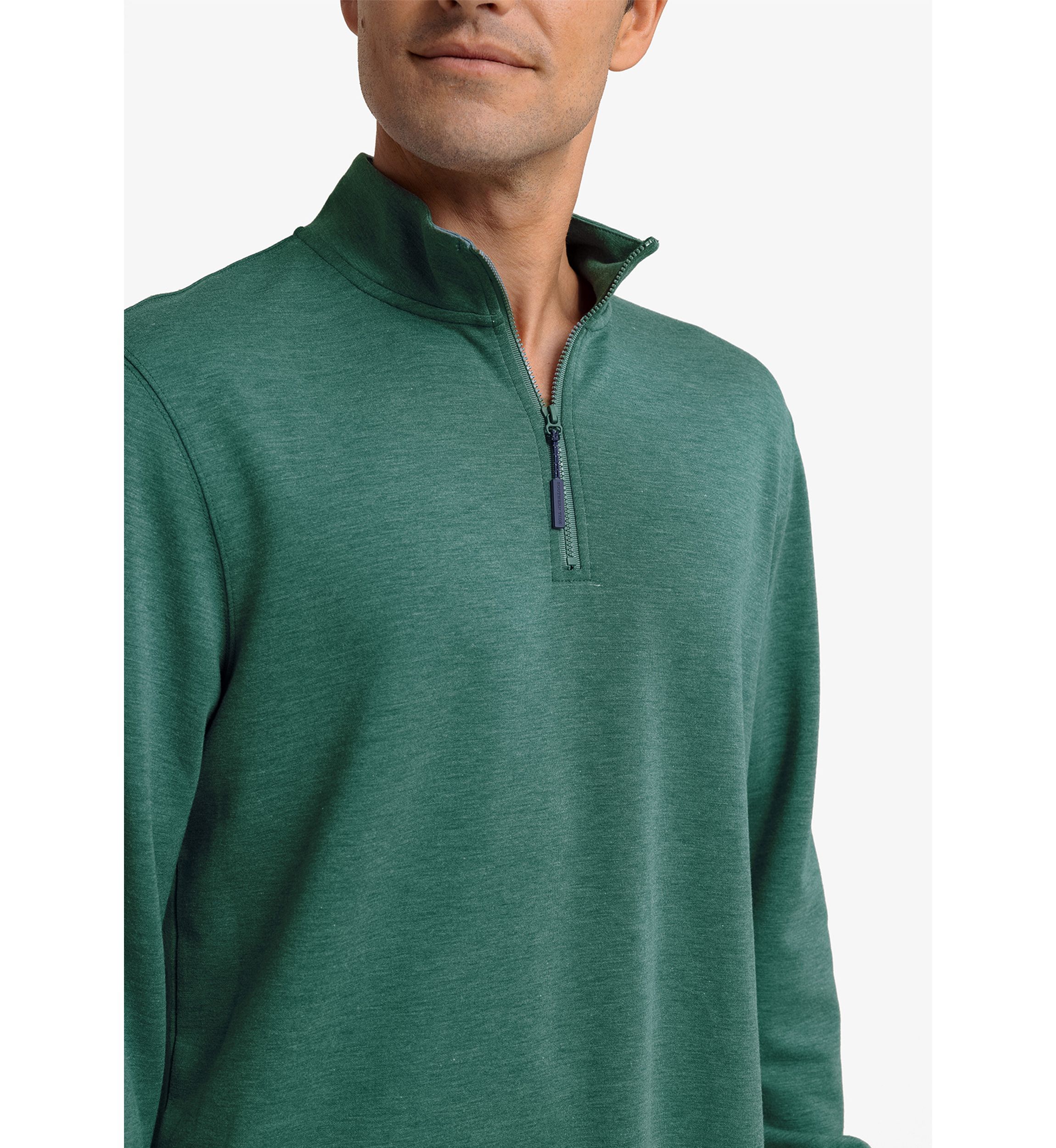 Mens Heather Interlock Pullover