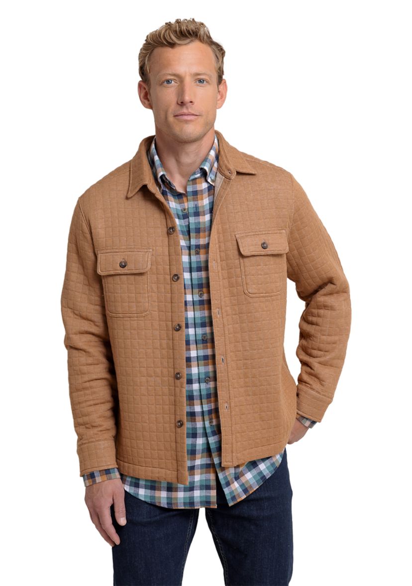 Mens Fairwood Quilted Knit Shacket