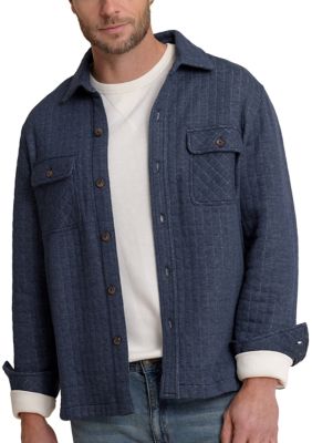 Southern Tide Men's Fairwood Quilted Knit Shacket, Blue, Medium