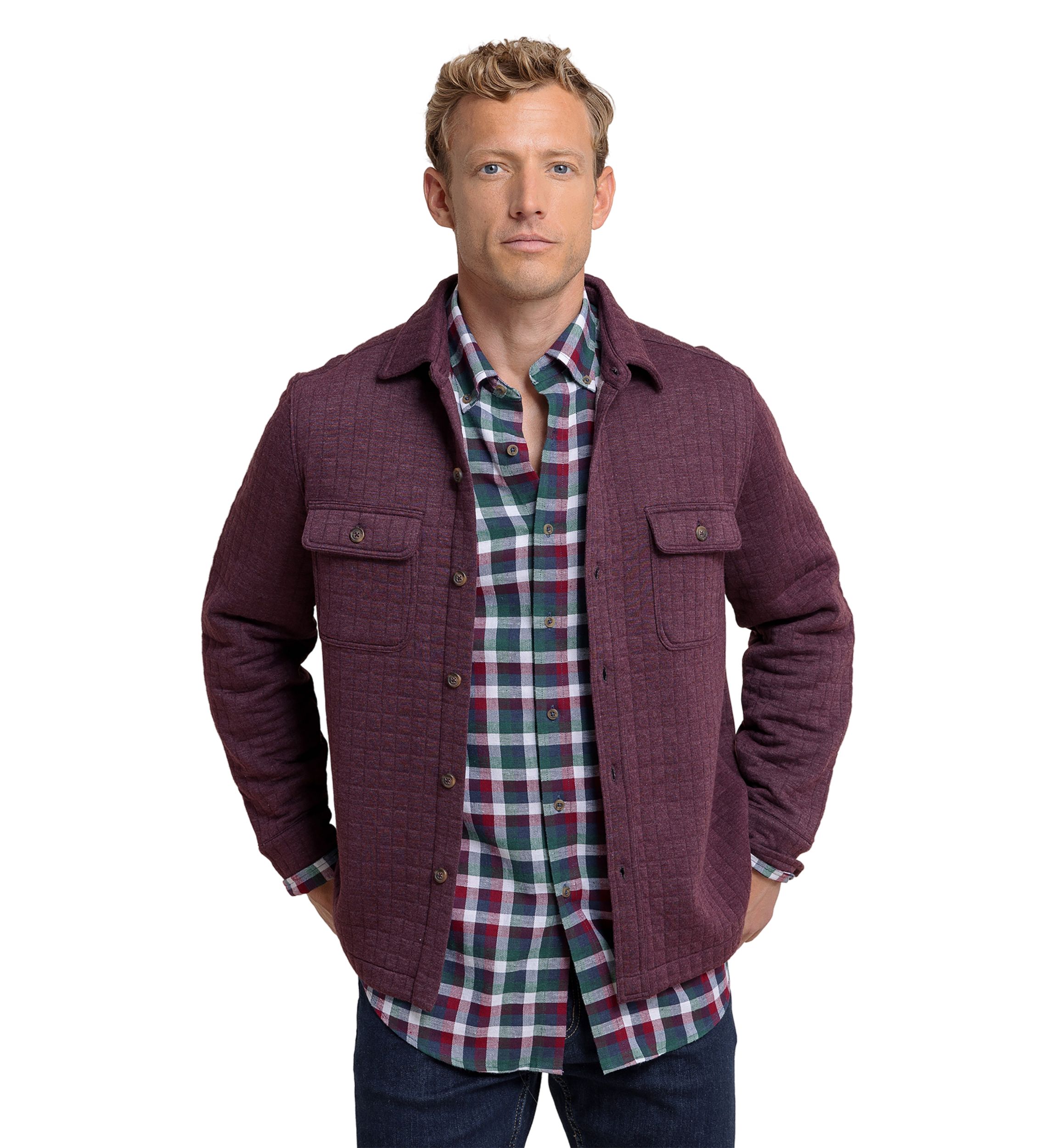 Mens Fairwood Quilted Knit Shacket