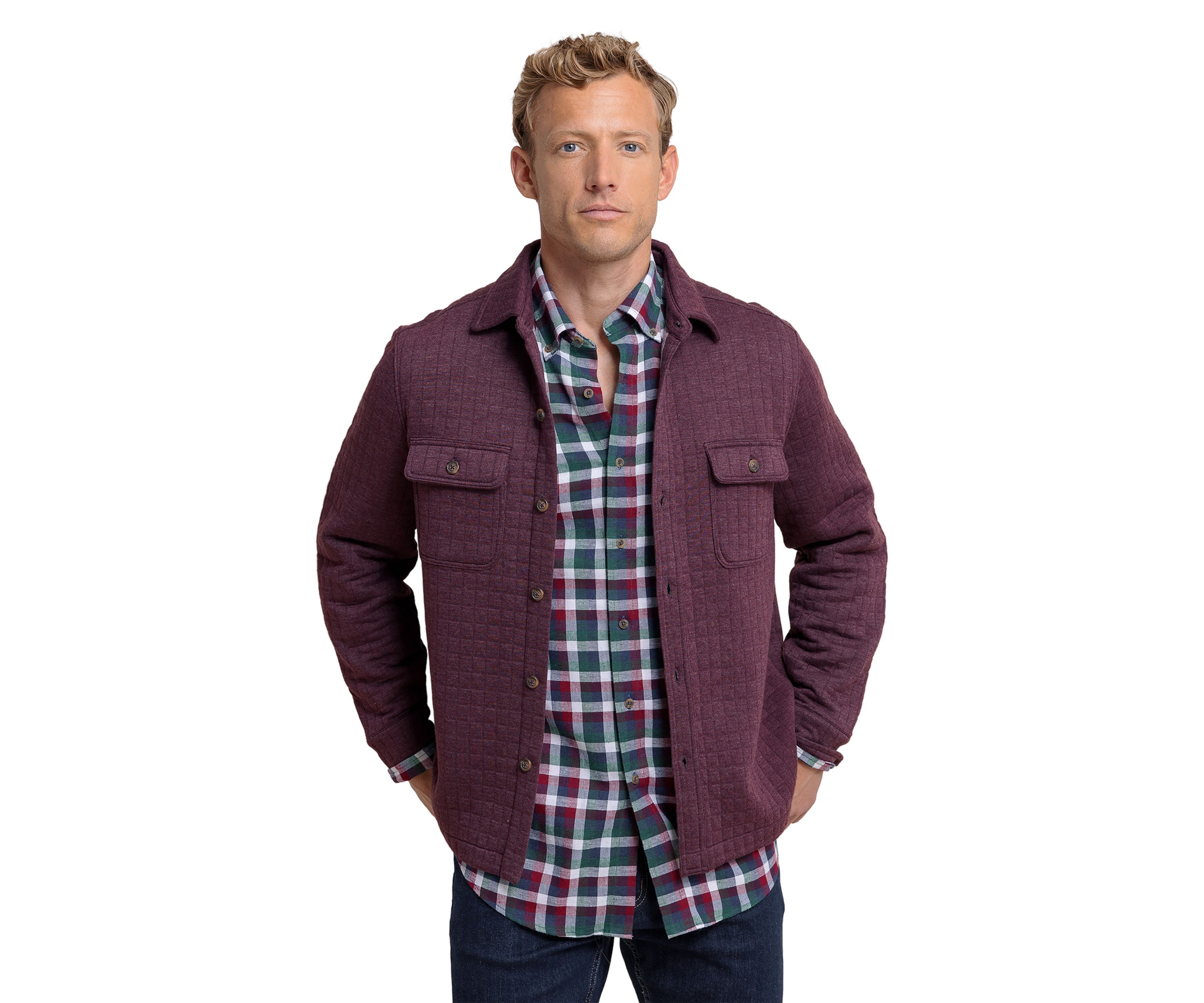 Mens Fairwood Quilted Knit Shacket