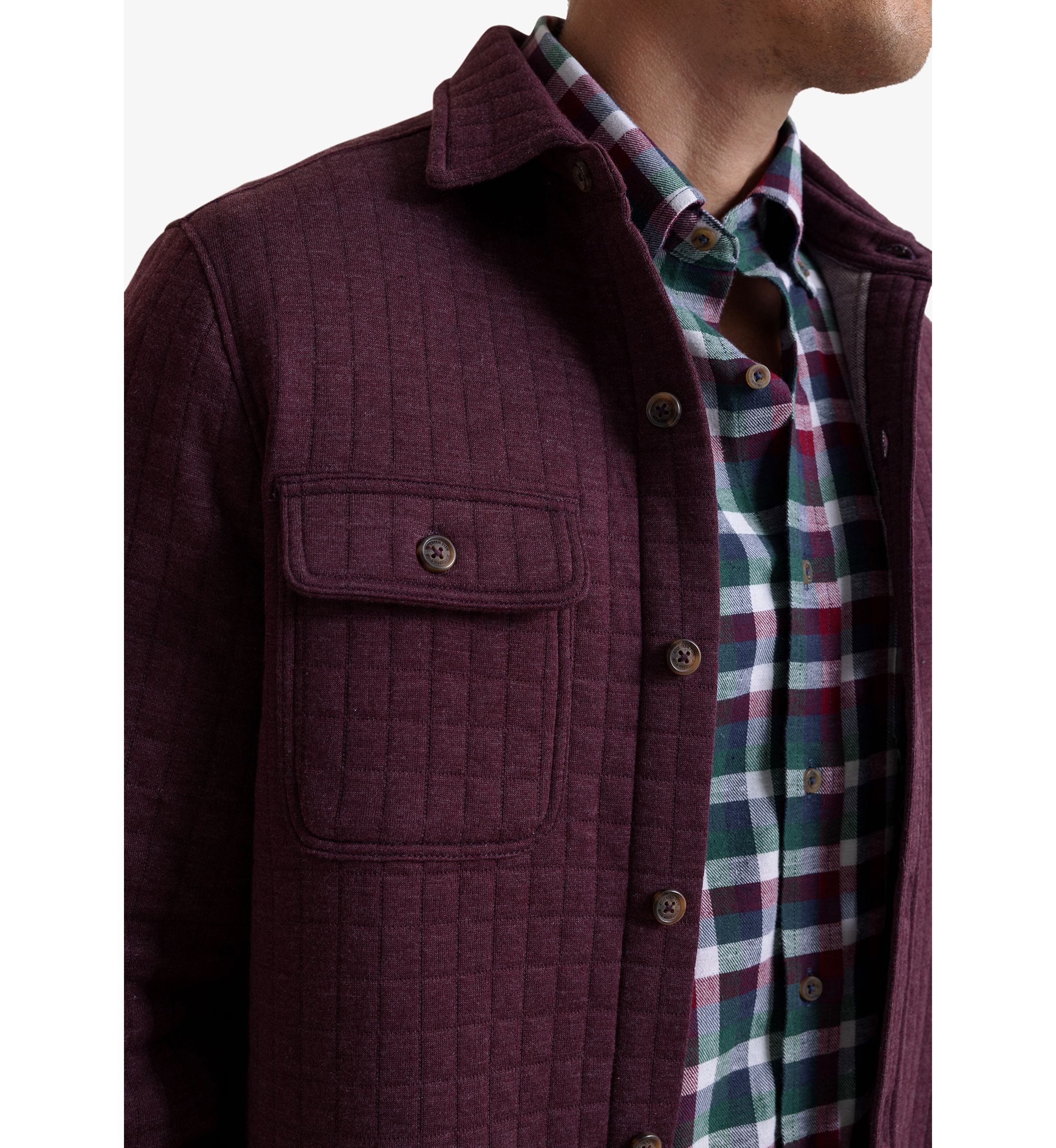 Mens Fairwood Quilted Knit Shacket