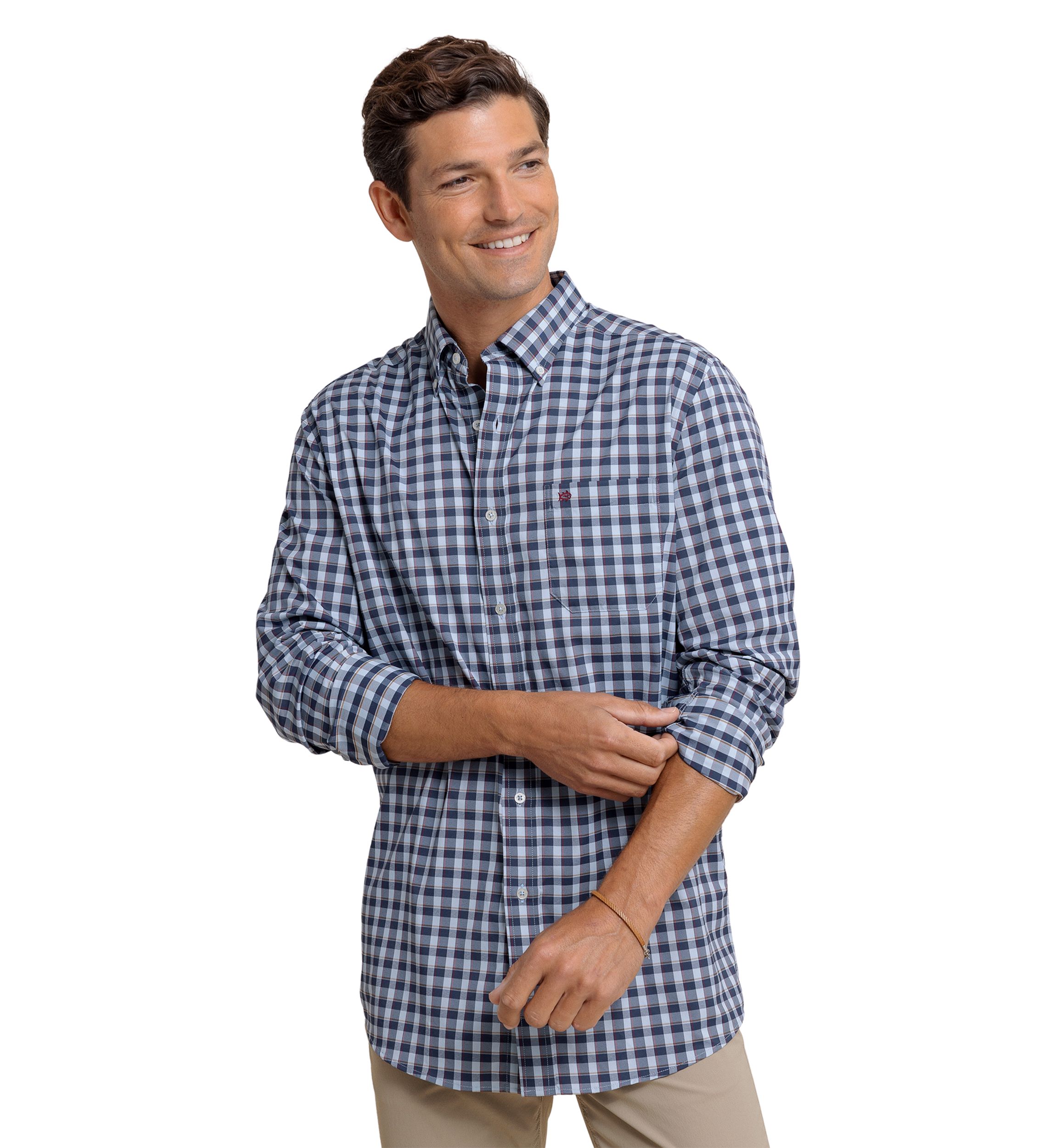 Mens Collecton Plaid Intercoast Shirt