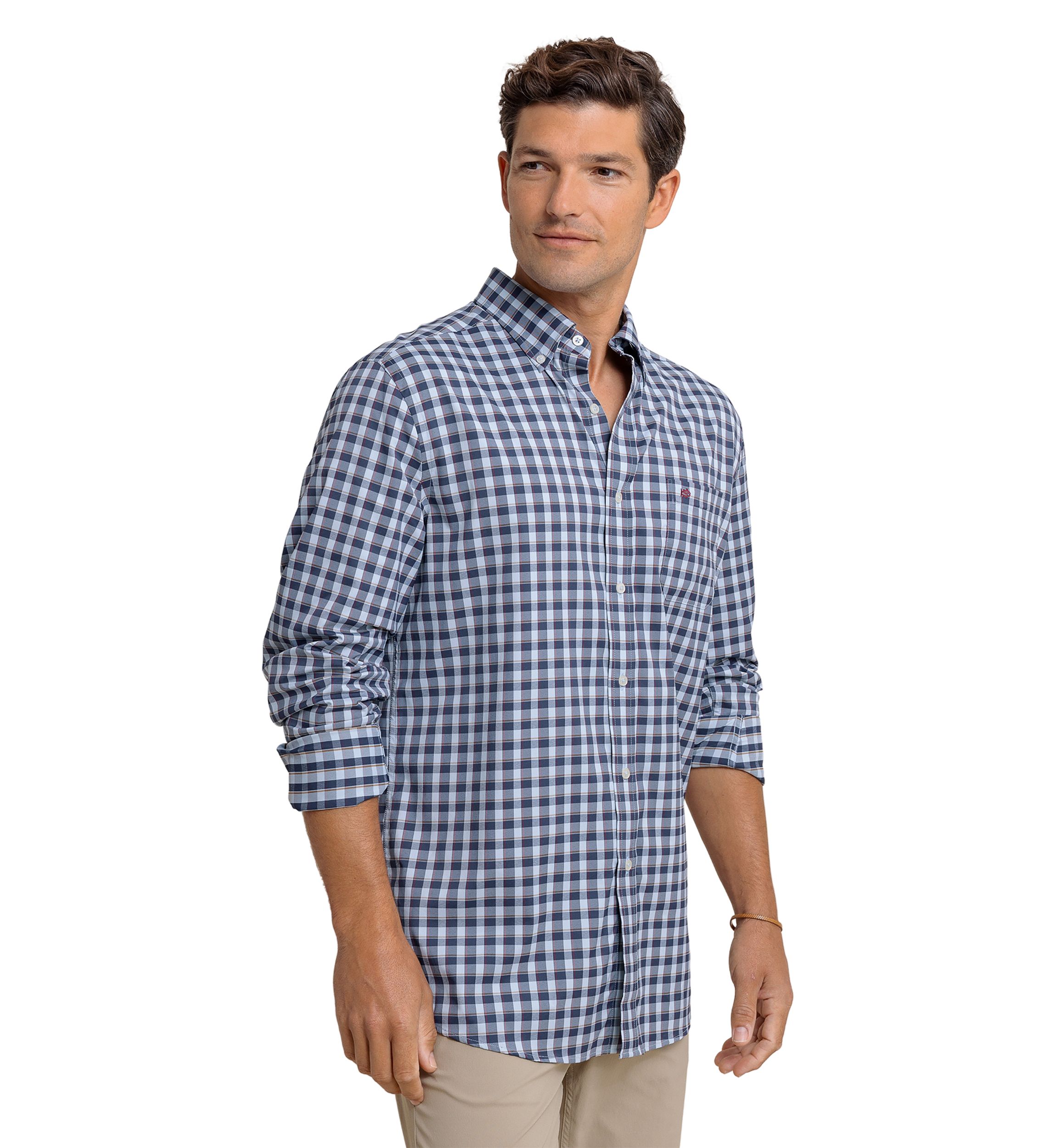 Mens Collecton Plaid Intercoast Shirt
