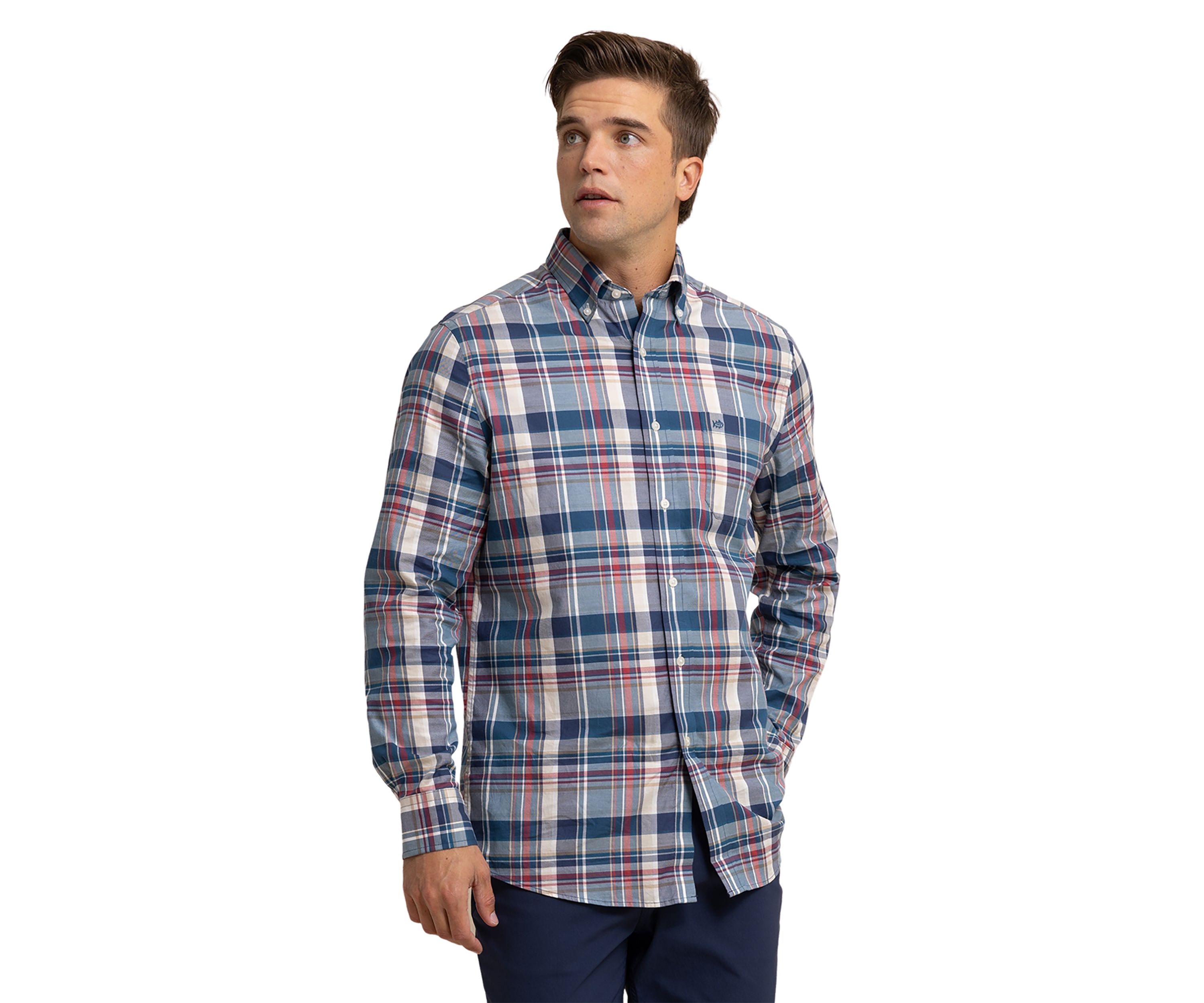 Mens Southern Shores Plaid Shirt