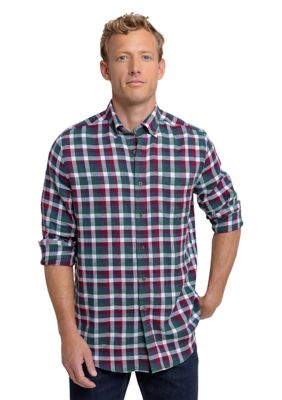 Southern Tide Men's Cobblestone Plaid Button Down Shirt, Small