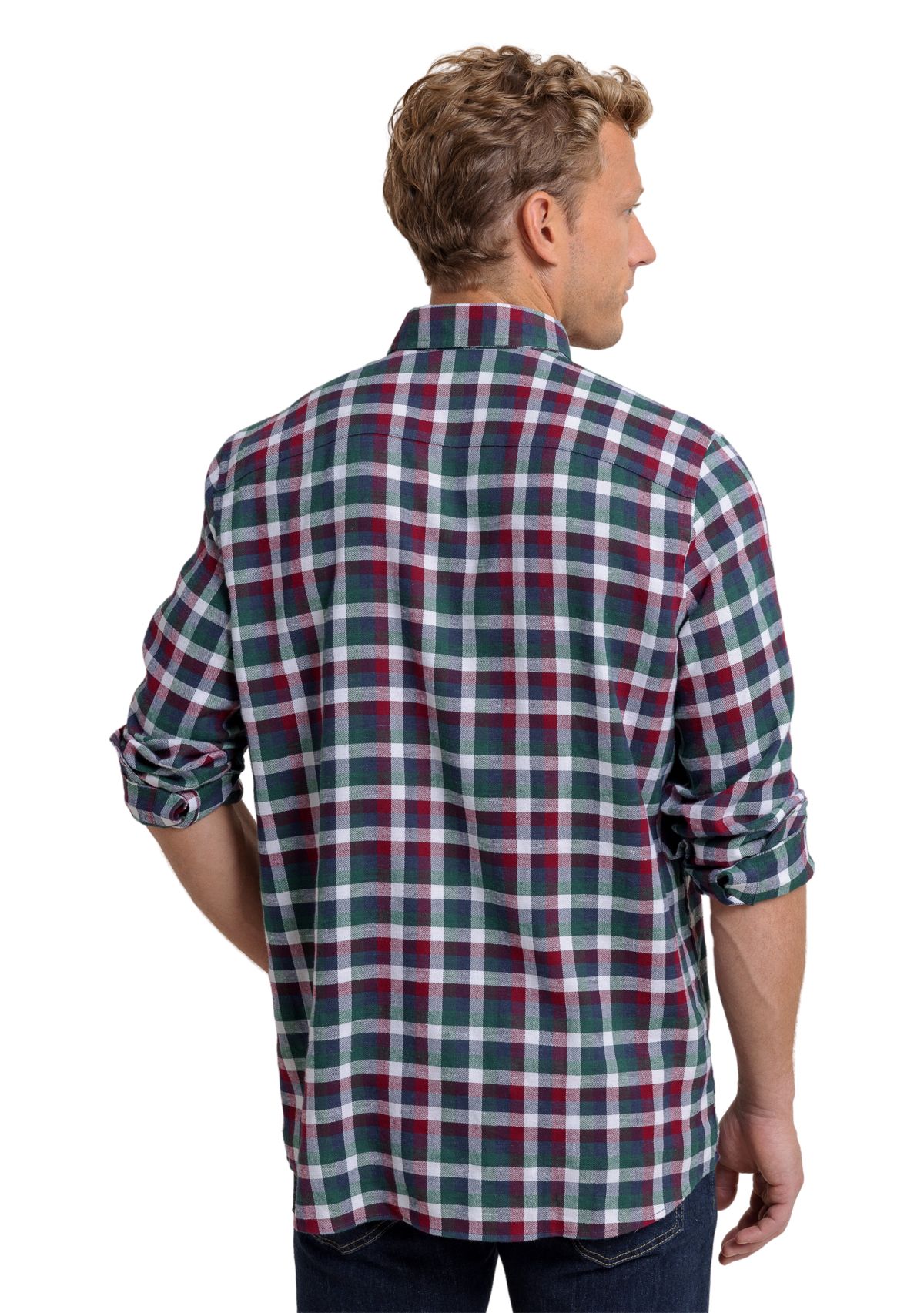 Mens Cobblestone Plaid Button Down Shirt