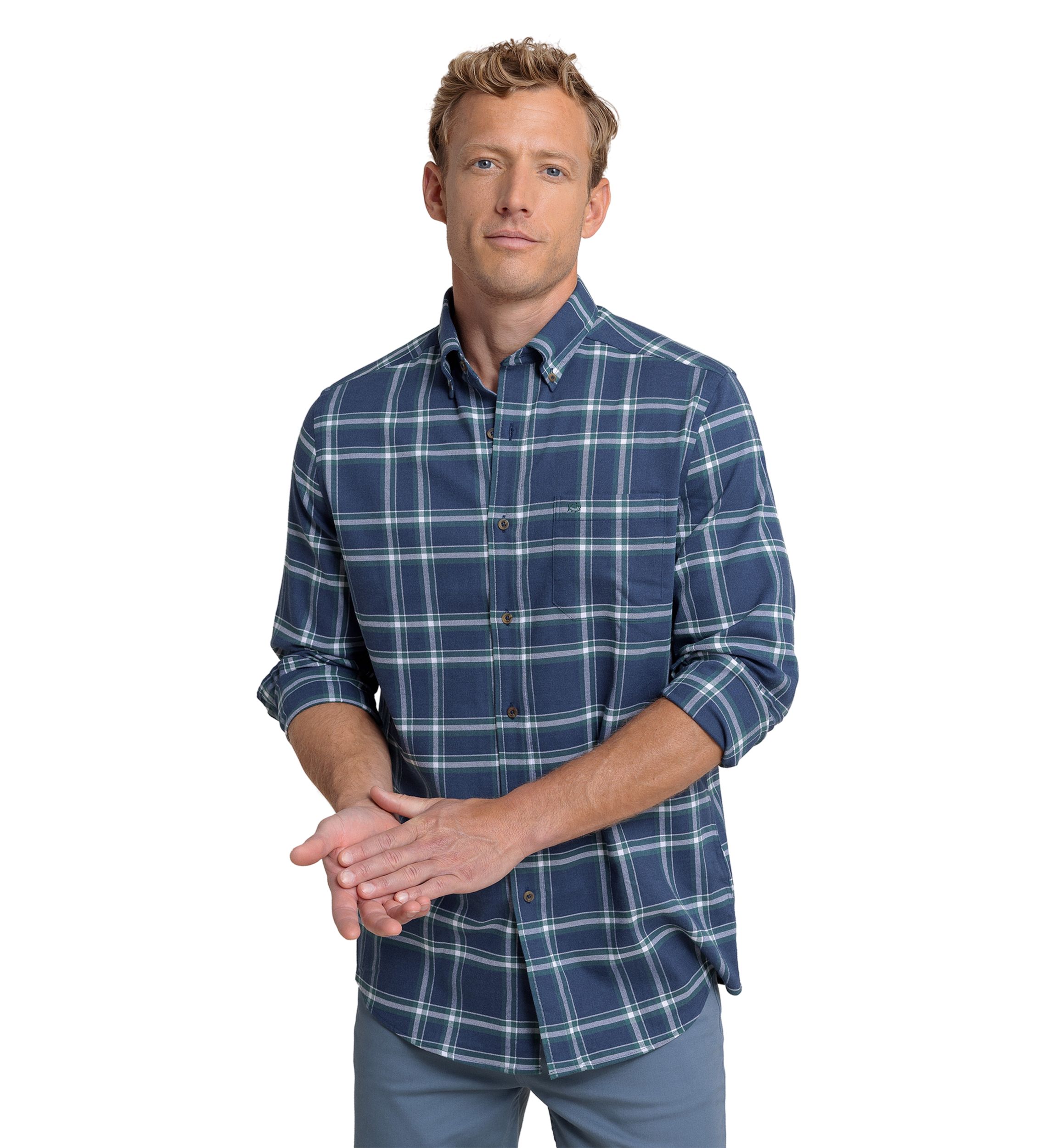 Mens Heron Plaid Flannel Shirt