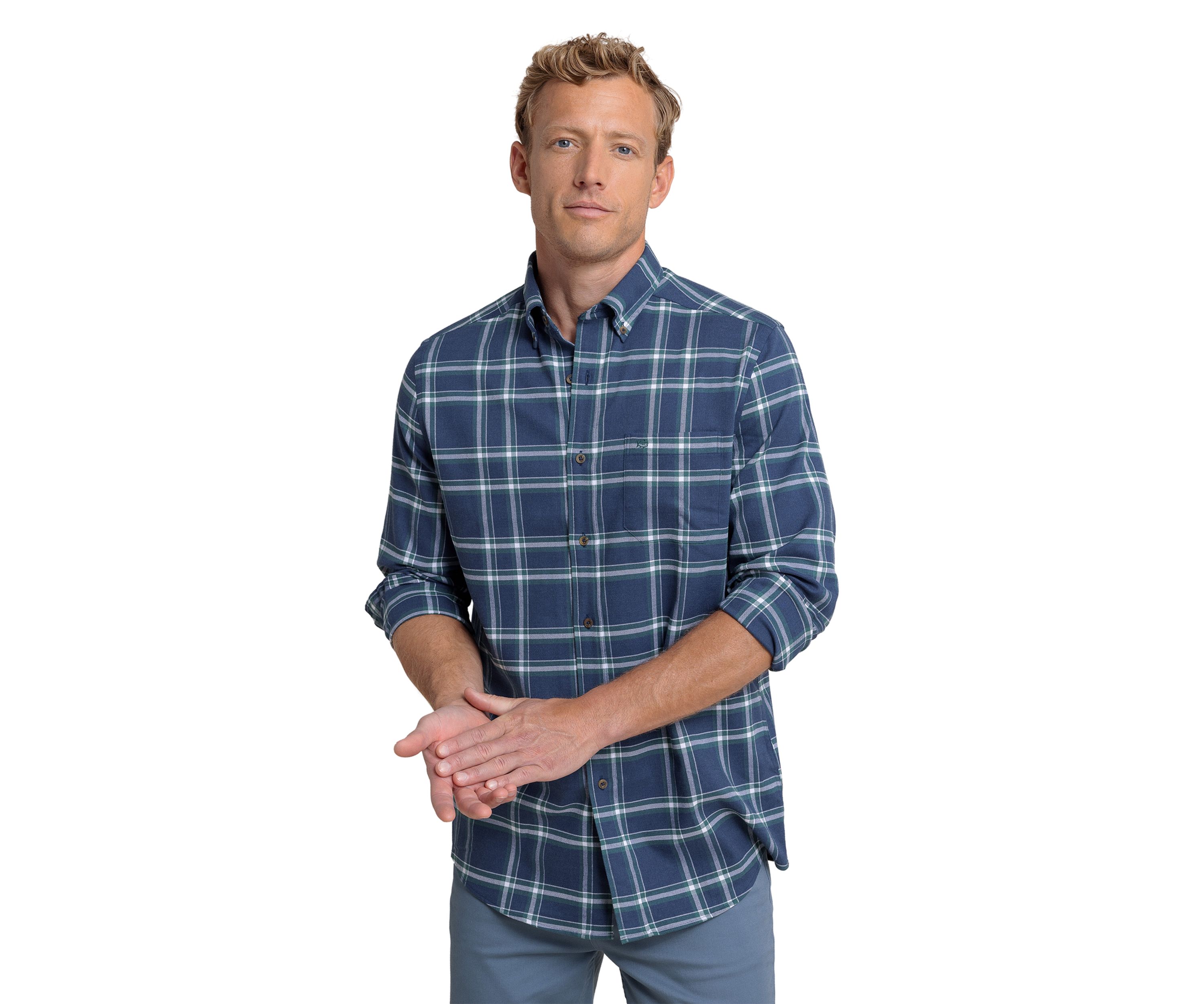 Mens Heron Plaid Flannel Shirt
