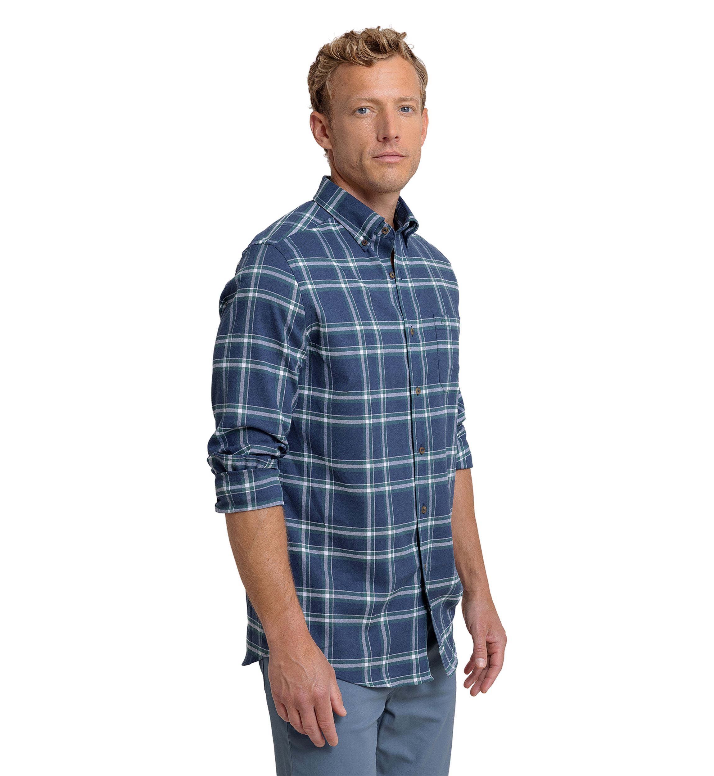 Mens Heron Plaid Flannel Shirt