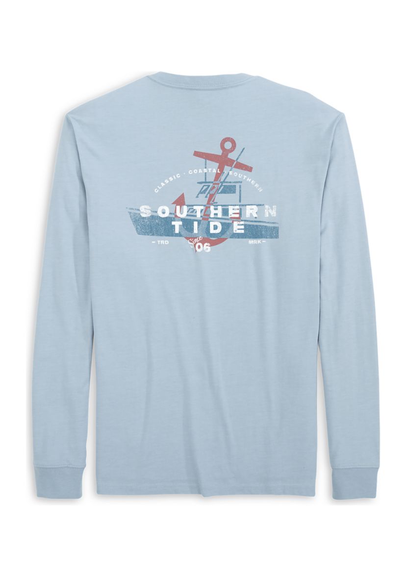 Mens Lowcountry Trawler Long Sleeve Graphic T-Shirt