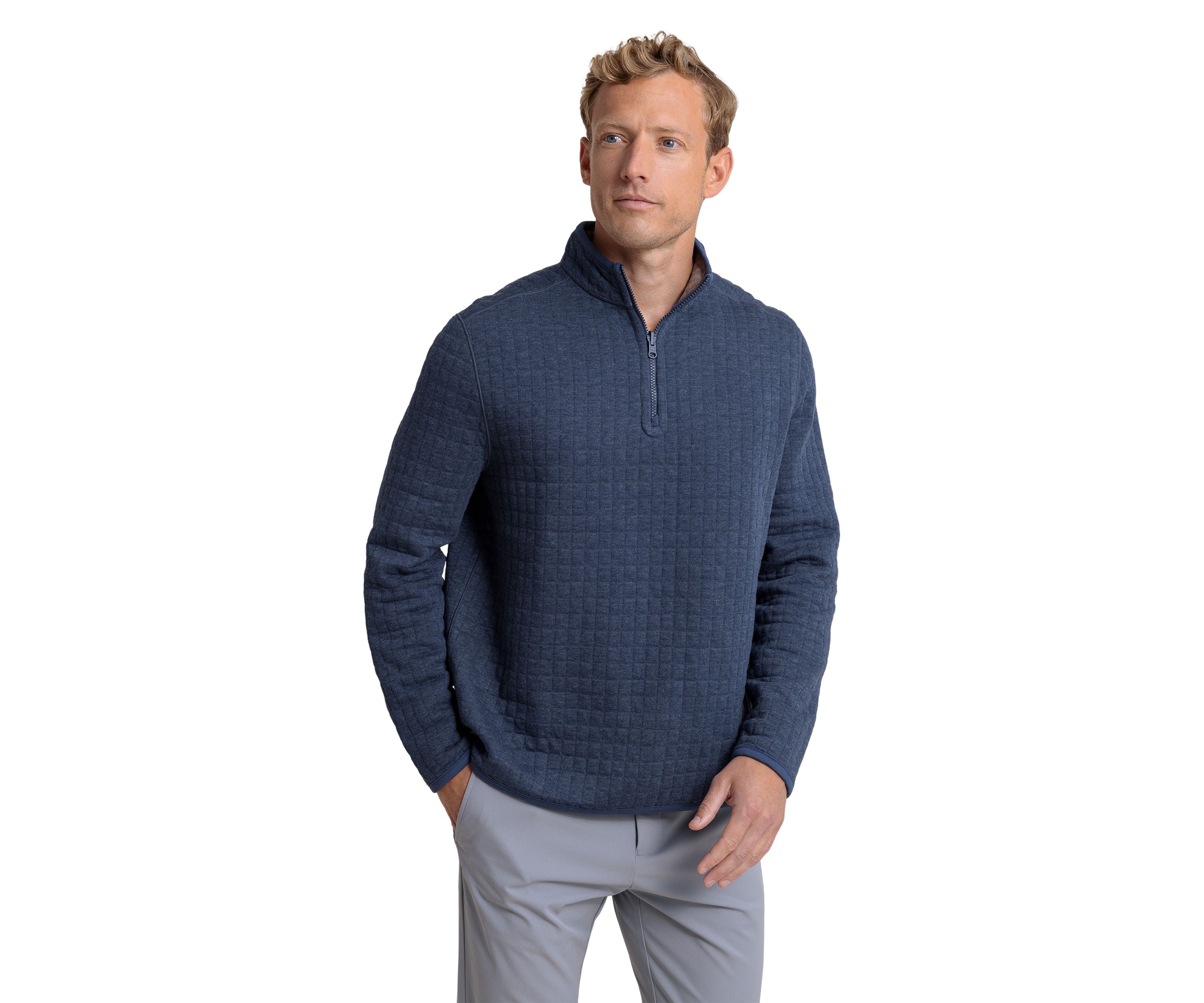 Mens Fairwood Reversible 1/4 Zip Pullover