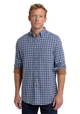 Southern Tide Men's Barnwell Plaid Printed Sport Shirt, Blue, Small