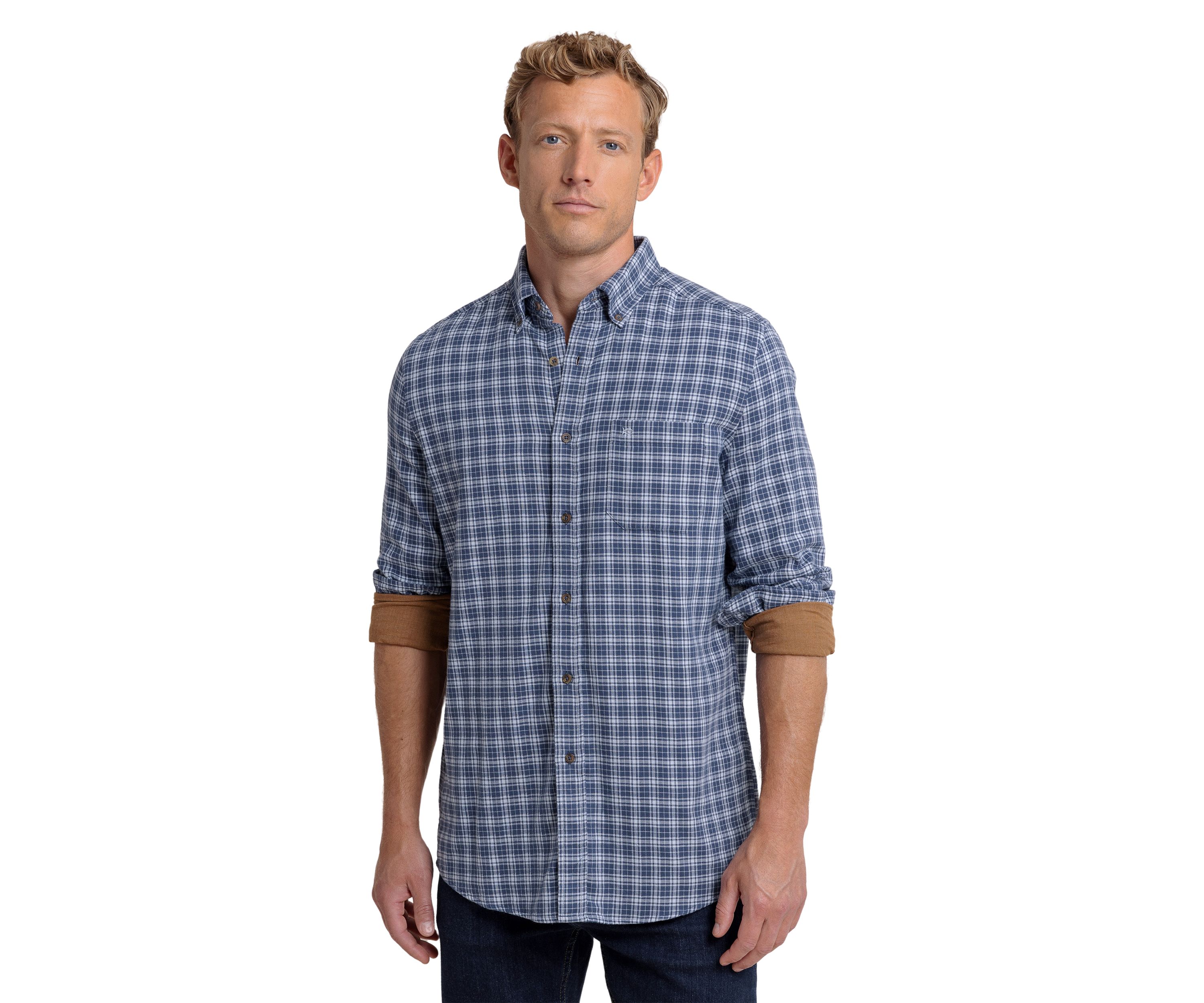 Mens Barnwell Plaid Printed Sport Shirt