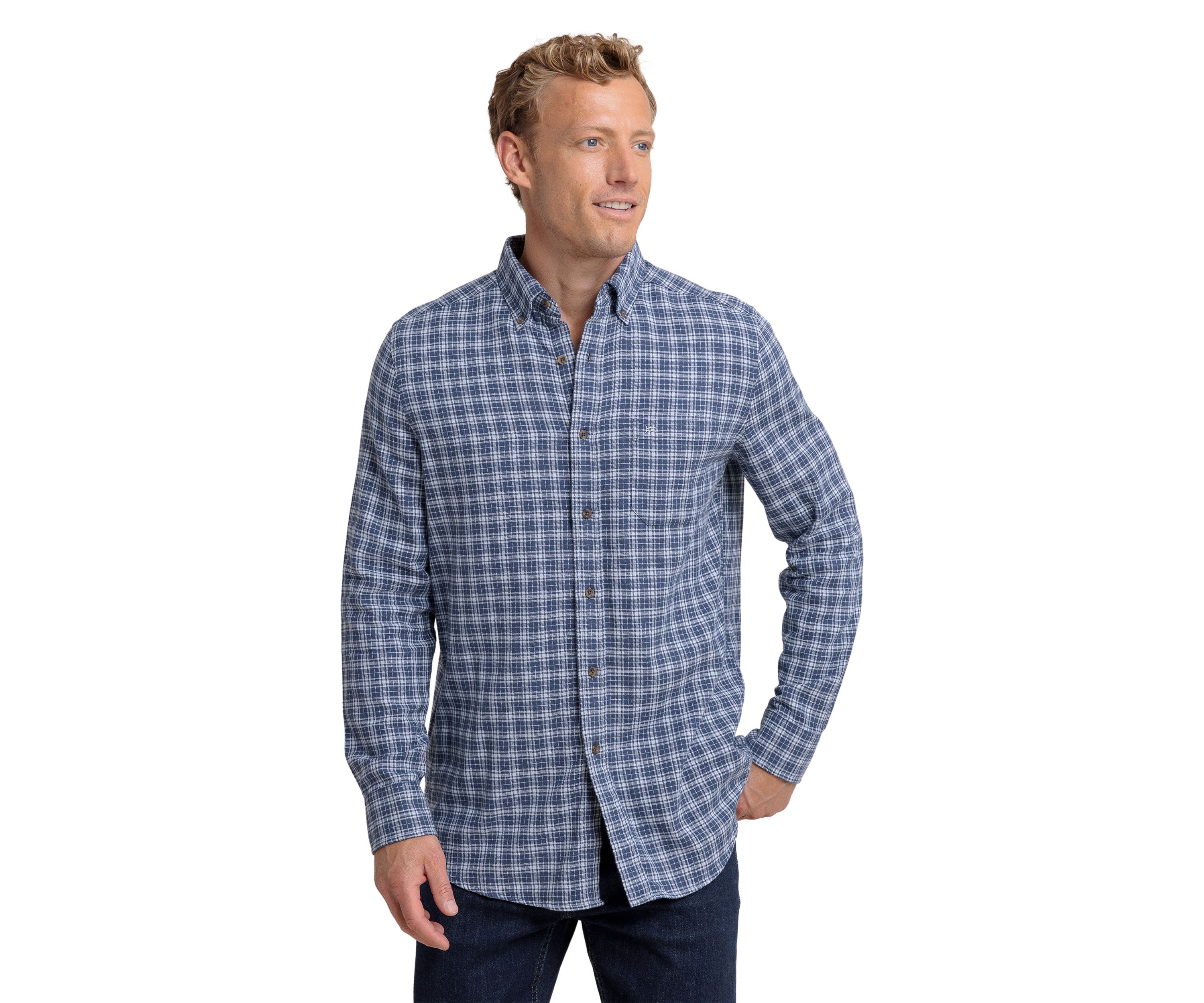Mens Barnwell Plaid Printed Sport Shirt