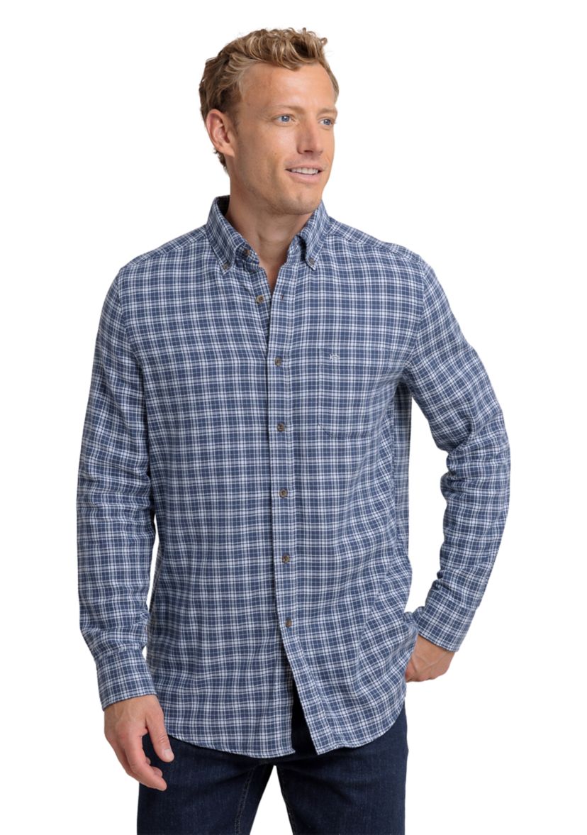 Mens Barnwell Plaid Printed Sport Shirt