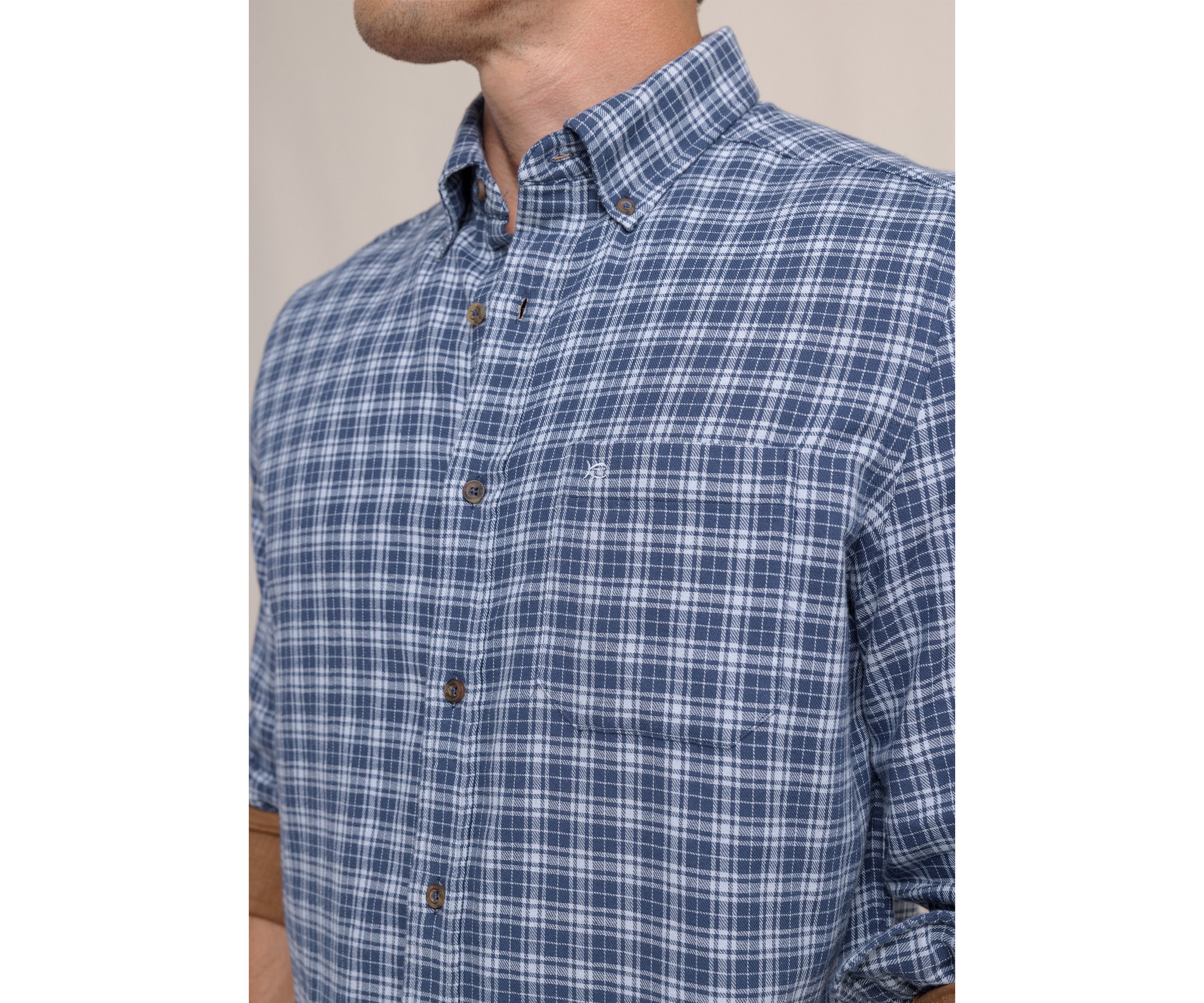 Mens Barnwell Plaid Printed Sport Shirt