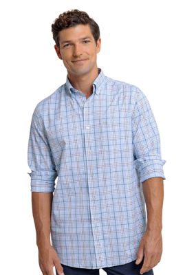 Southern Tide Men's River Point Plaid Printed Shirt, Small