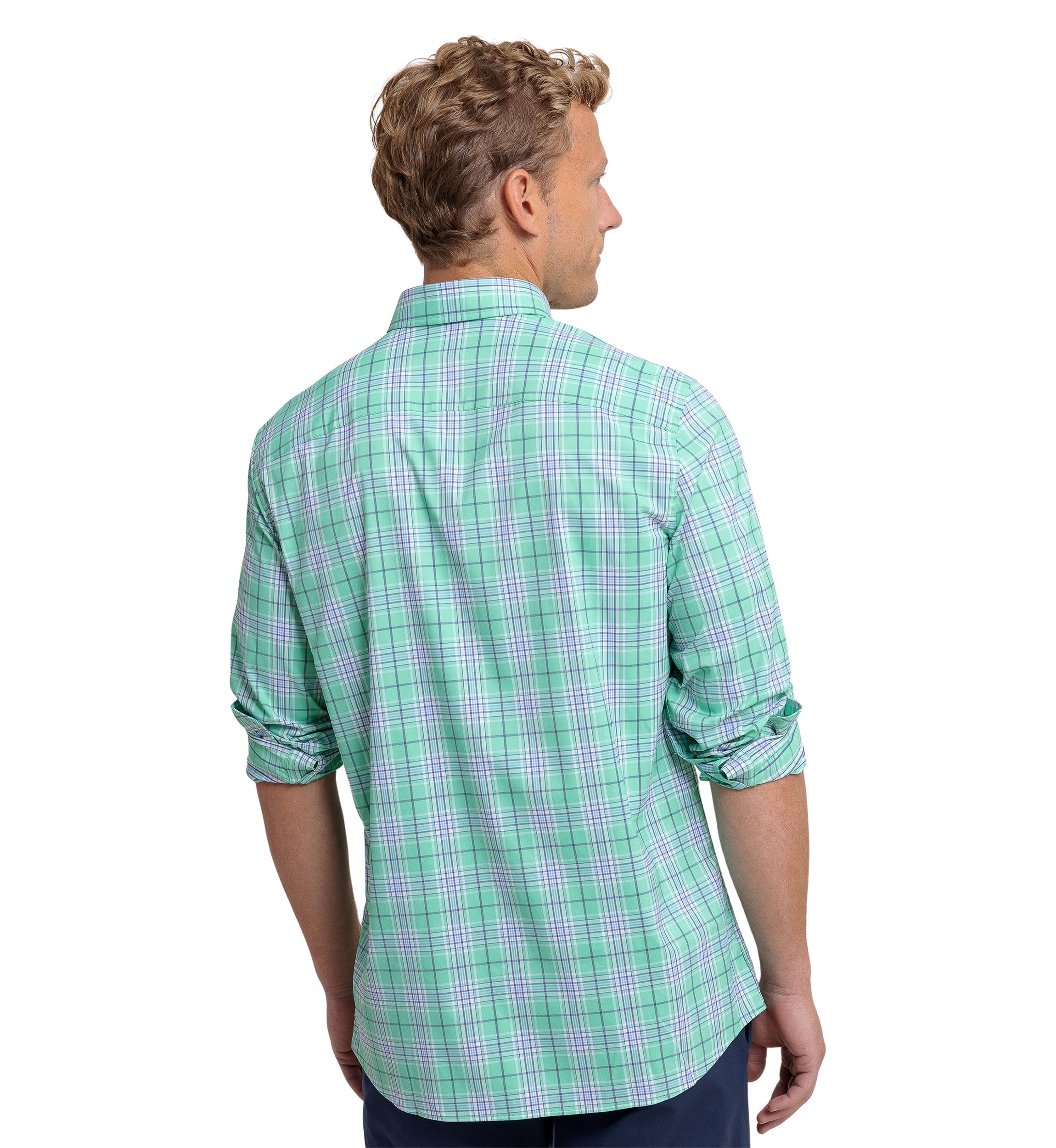 Mens River Point Plaid Printed Shirt