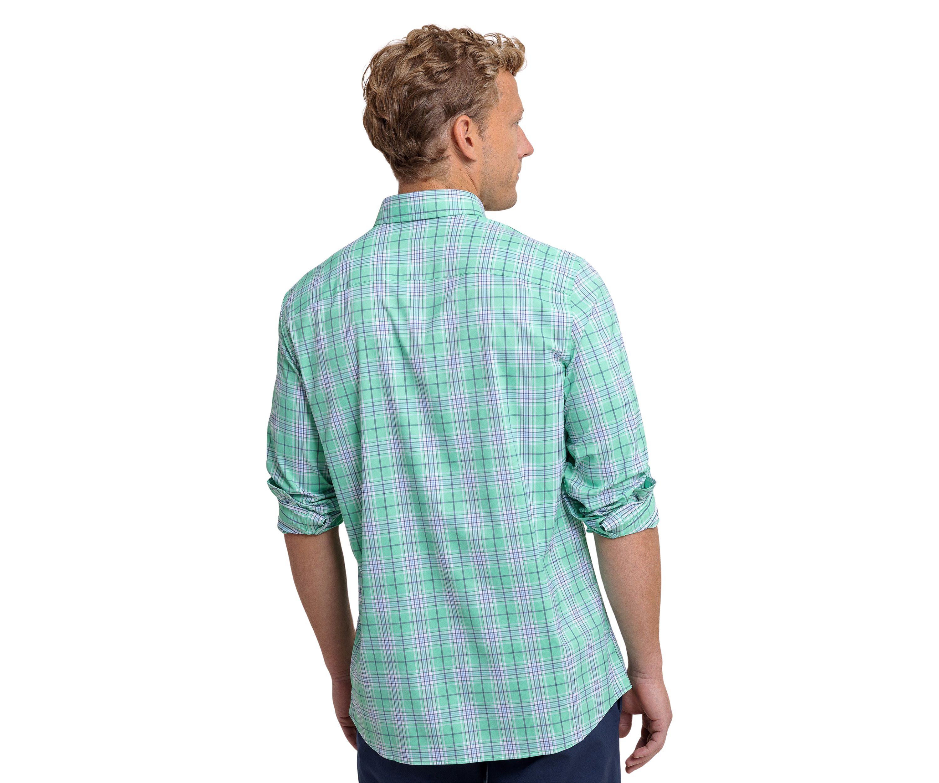 Mens River Point Plaid Printed Shirt